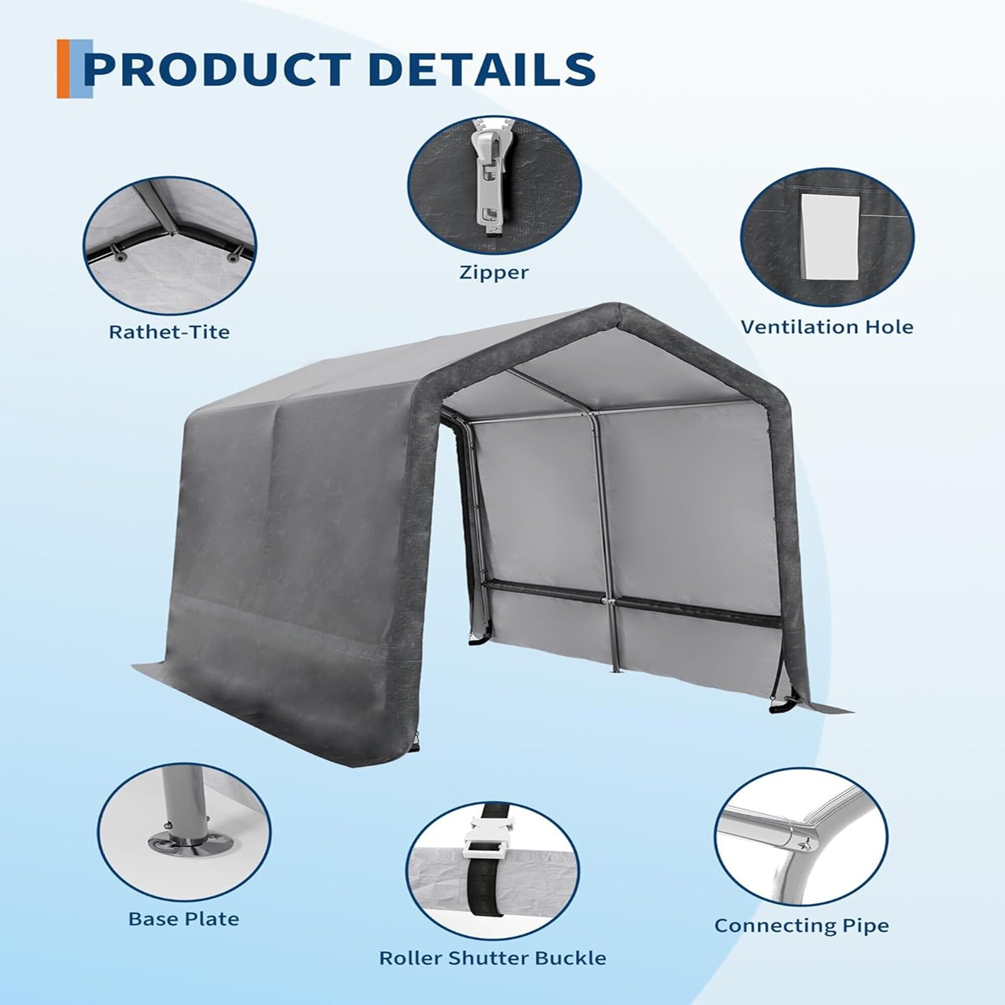 Qeetex LSHQQPPG-33AHBAJR Carport-Covers - View #4