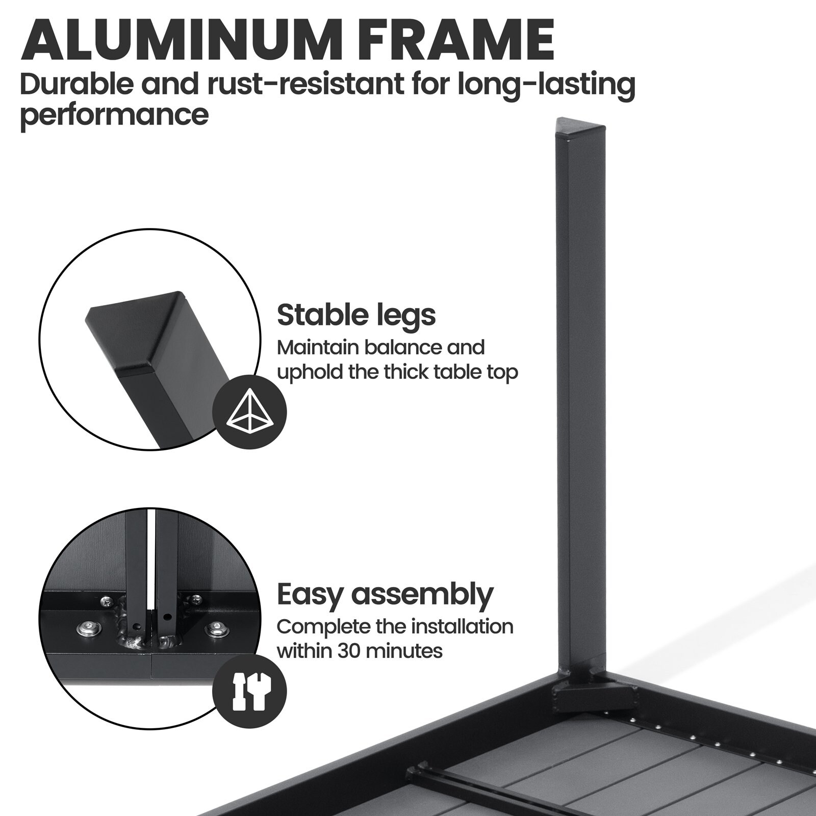 Crestlive Products CL-TB062GRY210 Patio-Tables - View #6