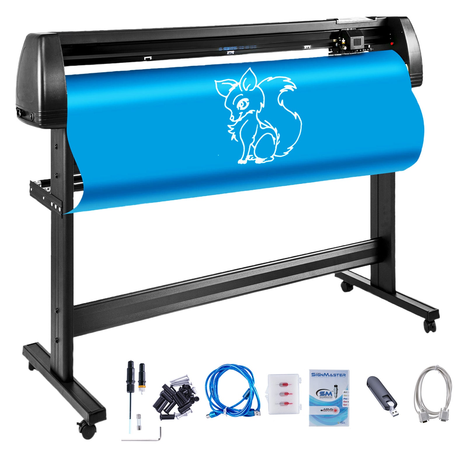 SVOPES SCKZJ-1350SD01857V1 Vinyl Cutter Plotter Machine 53-IN Signmaster Software Sign Making Machine 1350mm Paper Feed Vinyl Cutter Plotter with Stand (53-IN 1350mm)
