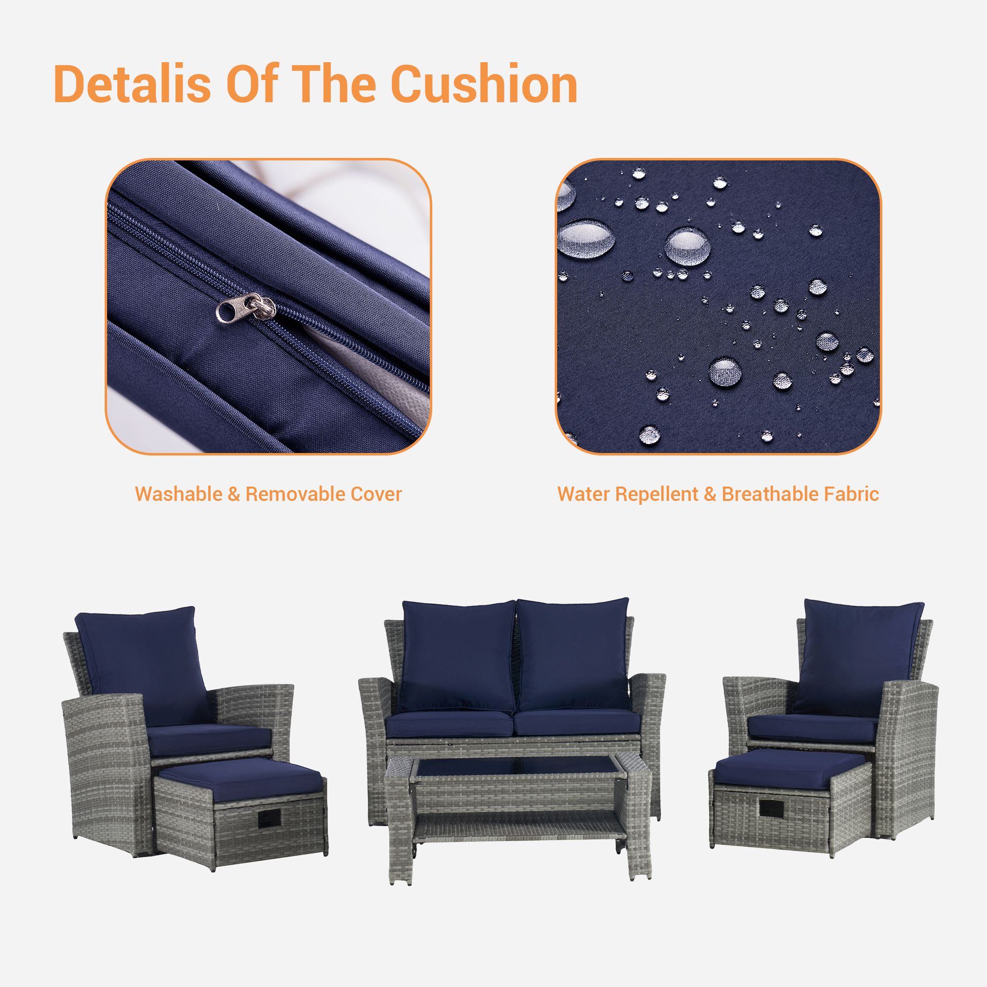 SANSTAR L-WS116-NY Patio-Conversation-Sets - View #4