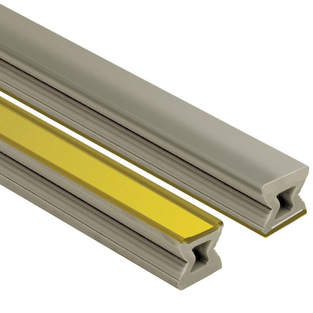 Schluter Systems EZM/G6 Dilex-EZ 0.25-in W x 98.5-in L Brass/grey PVC Tile Edge Trim