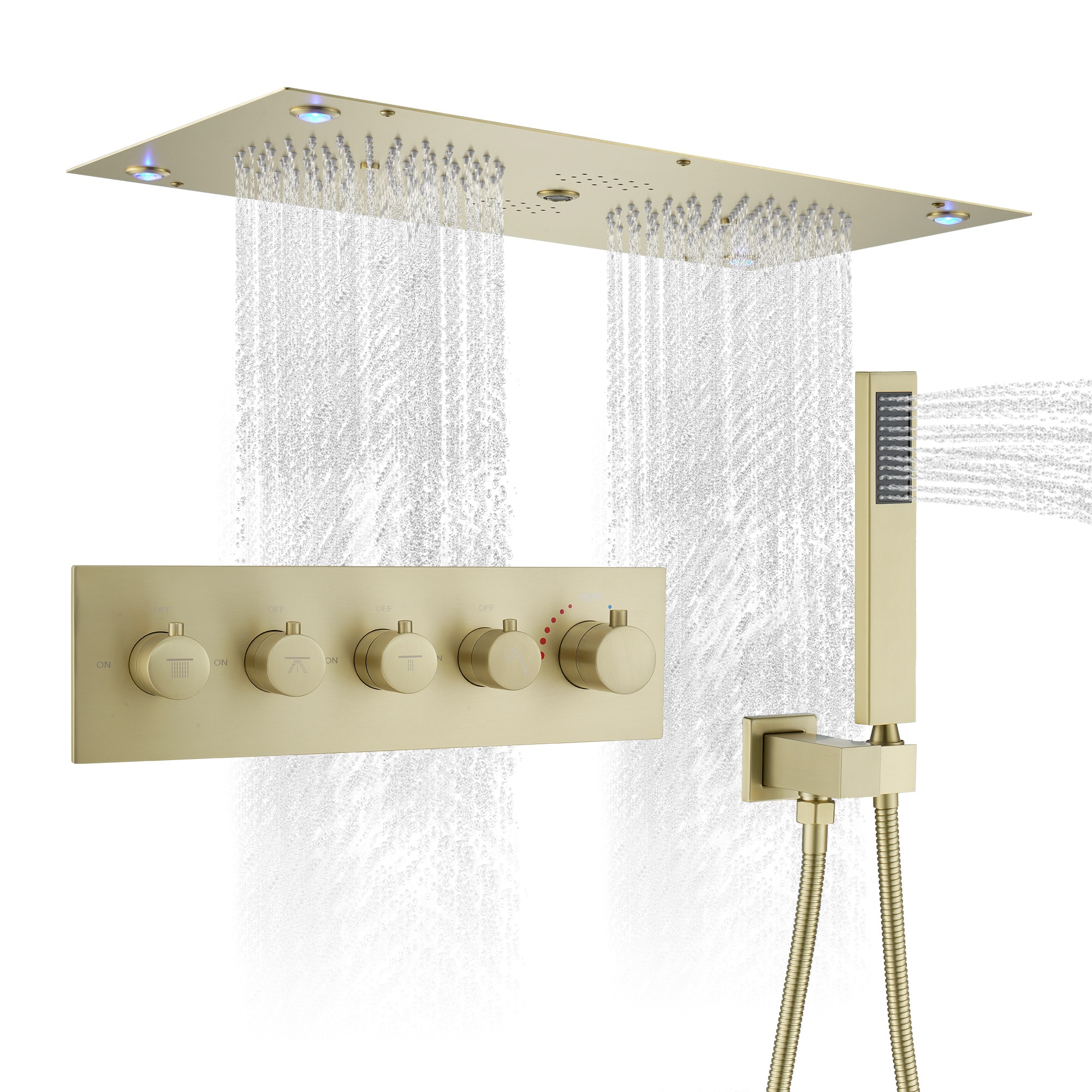 CASAINC CA-A4381-BG Showerhead-Bar-Panels - View #3