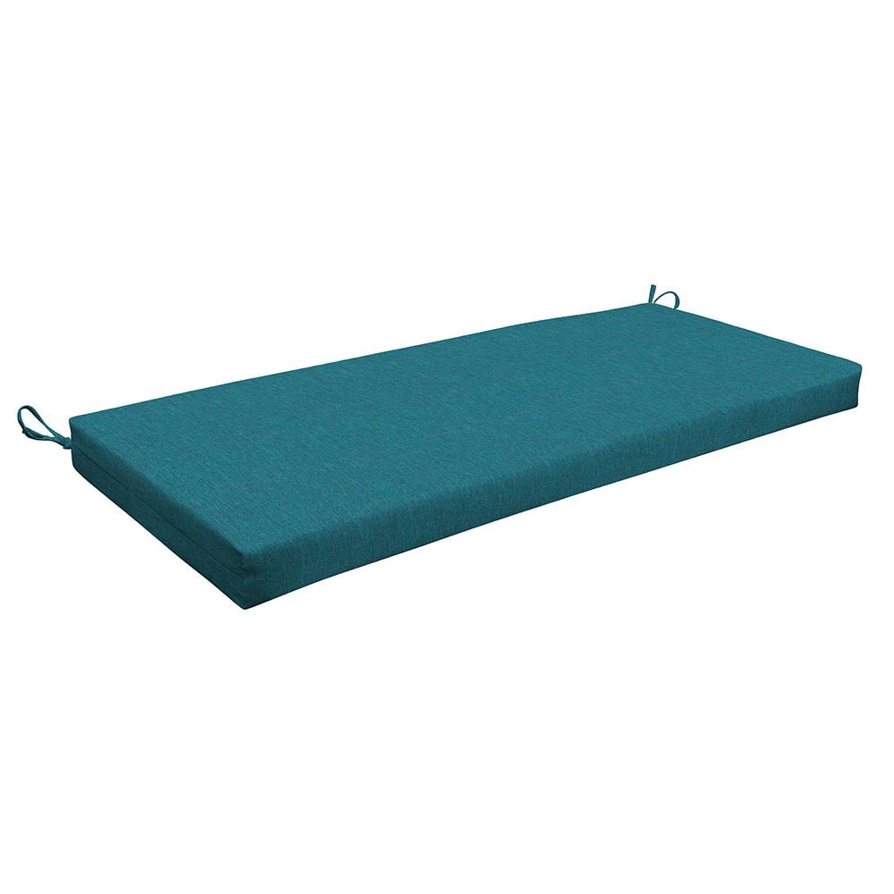 3i Products Textured Solid Teal Bench Cushion Textured Teal Patio Bench ...