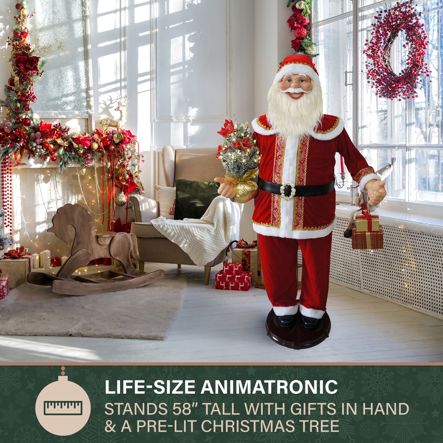 Fraser Hill Farm FSC058-2RD2 Table-Christmas-Decorations - View #5
