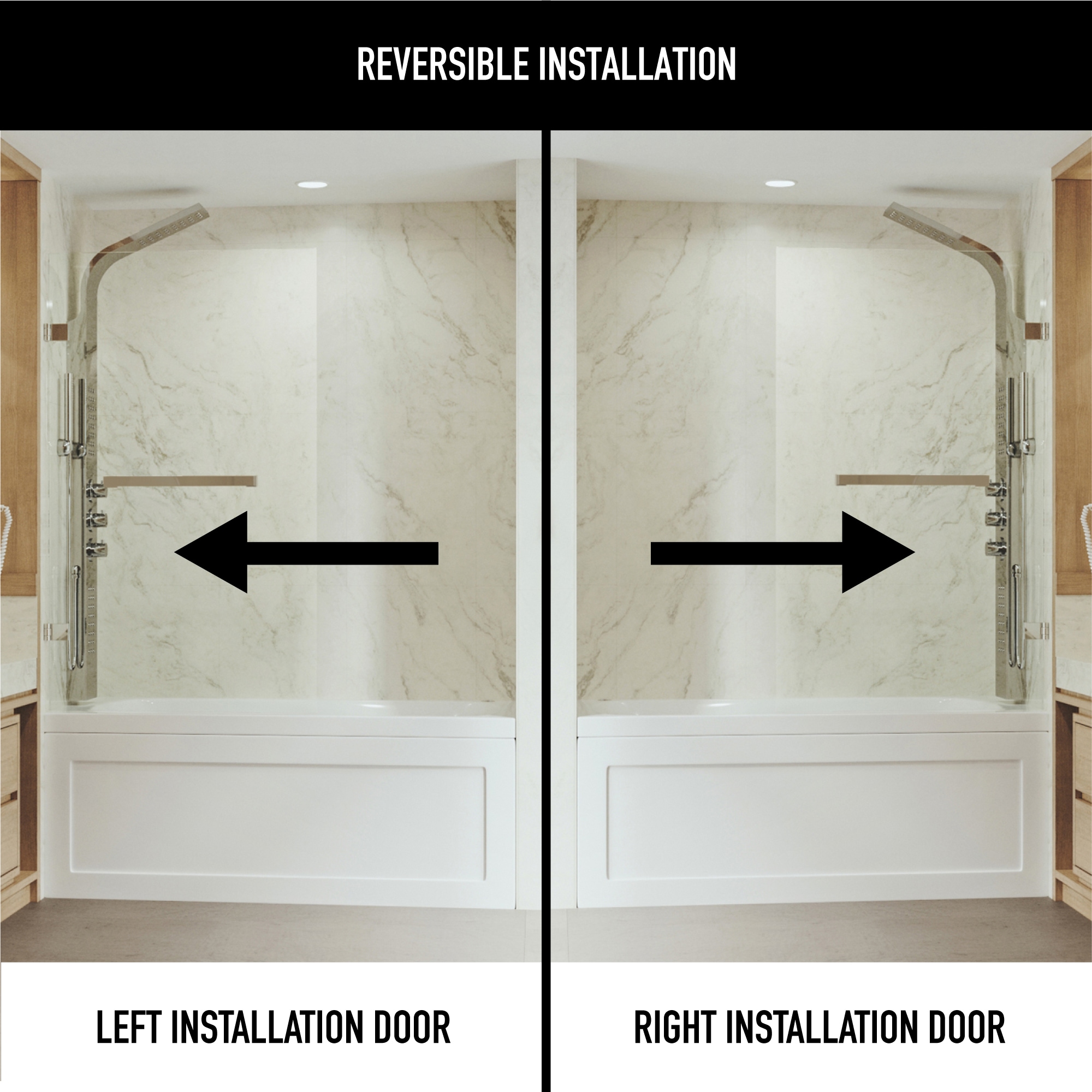VIGO VG6074STCL3458 Bathtub-Doors - View #3