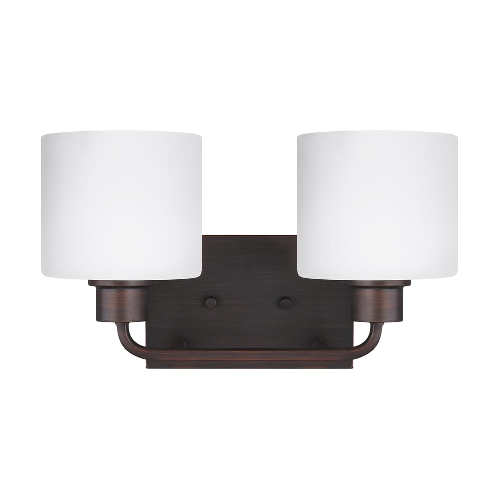 Generation Lighting 4428802EN3-710 Canfield 14.25-in 2 -Light Brown Transitional Vanity light