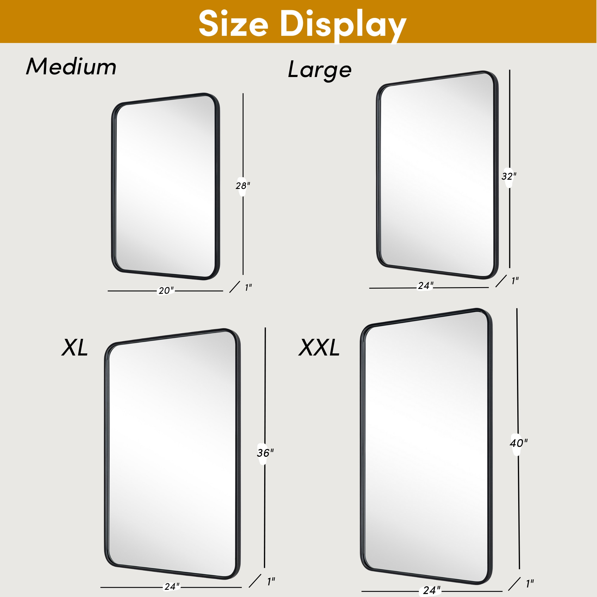 TEHOME GC-00785 Framed-Bath-Mirrors - View #4