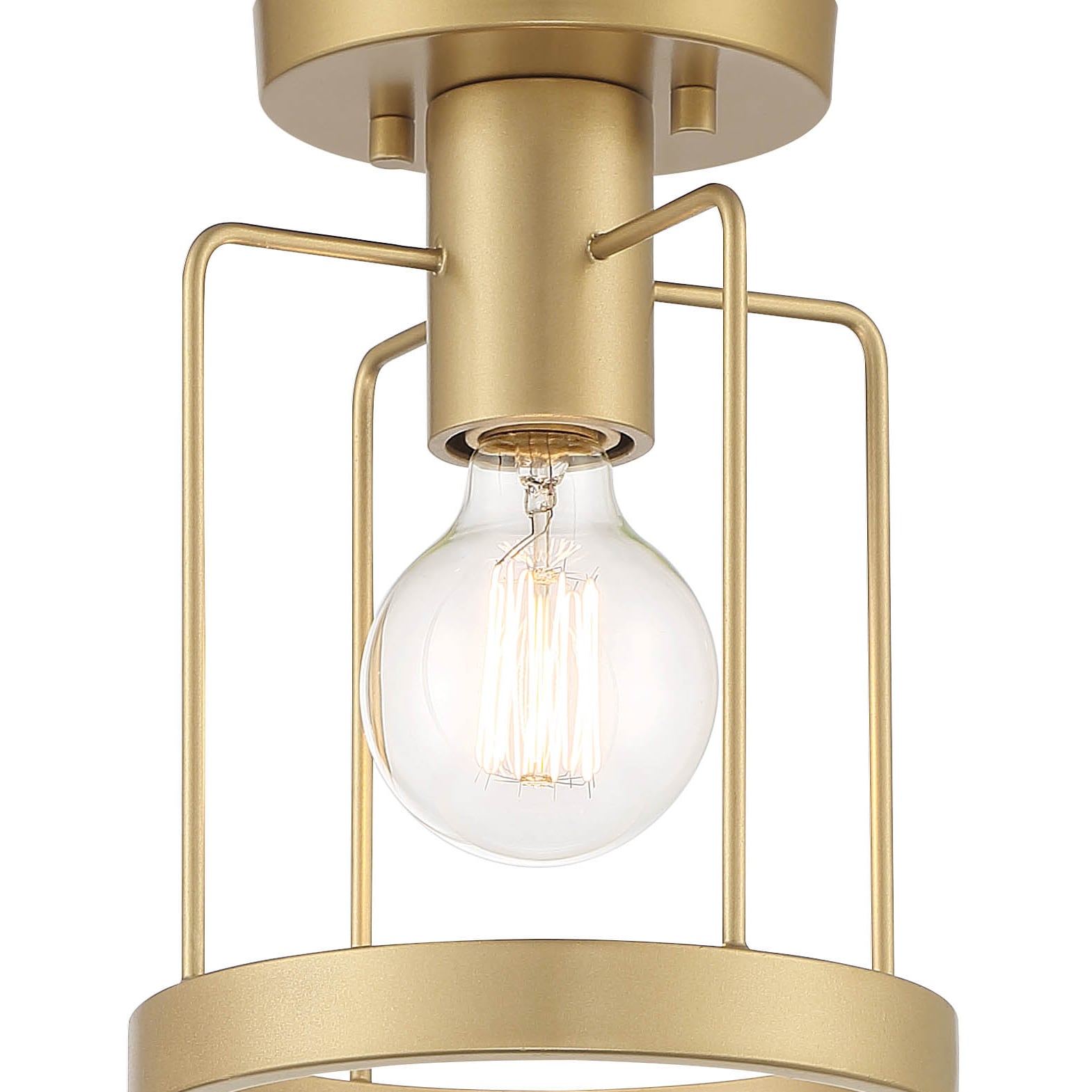 Tafo Modern Industrial Matte Black 10" Semi-Flush Mount Light