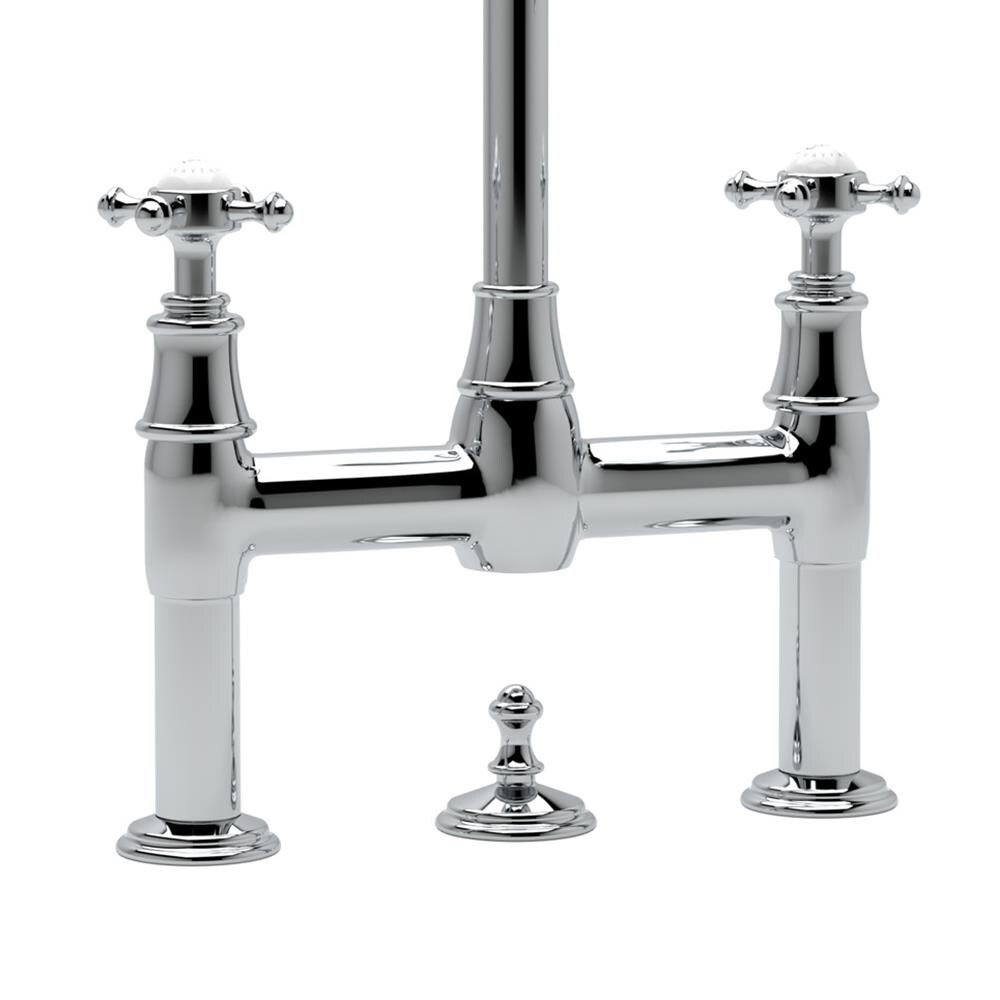 Elegant Polished Nickel 14'' Vessel Bathroom Faucet with Brass Handles