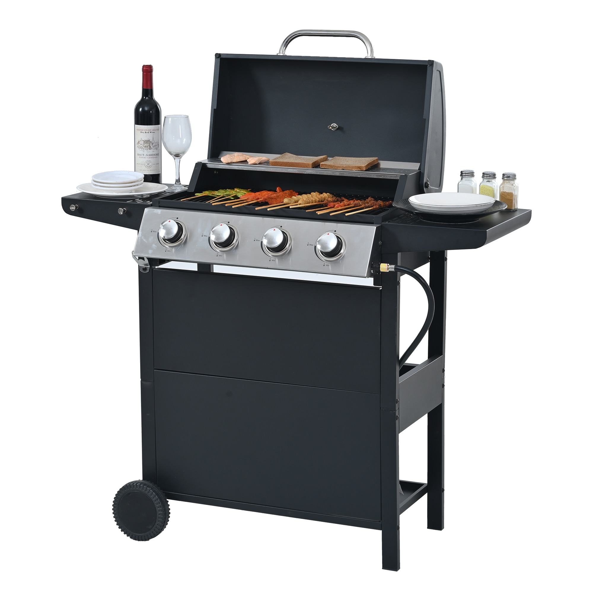 Lycvki CP08 Gas-Grill-Cookgrates-Warmracks - View #3
