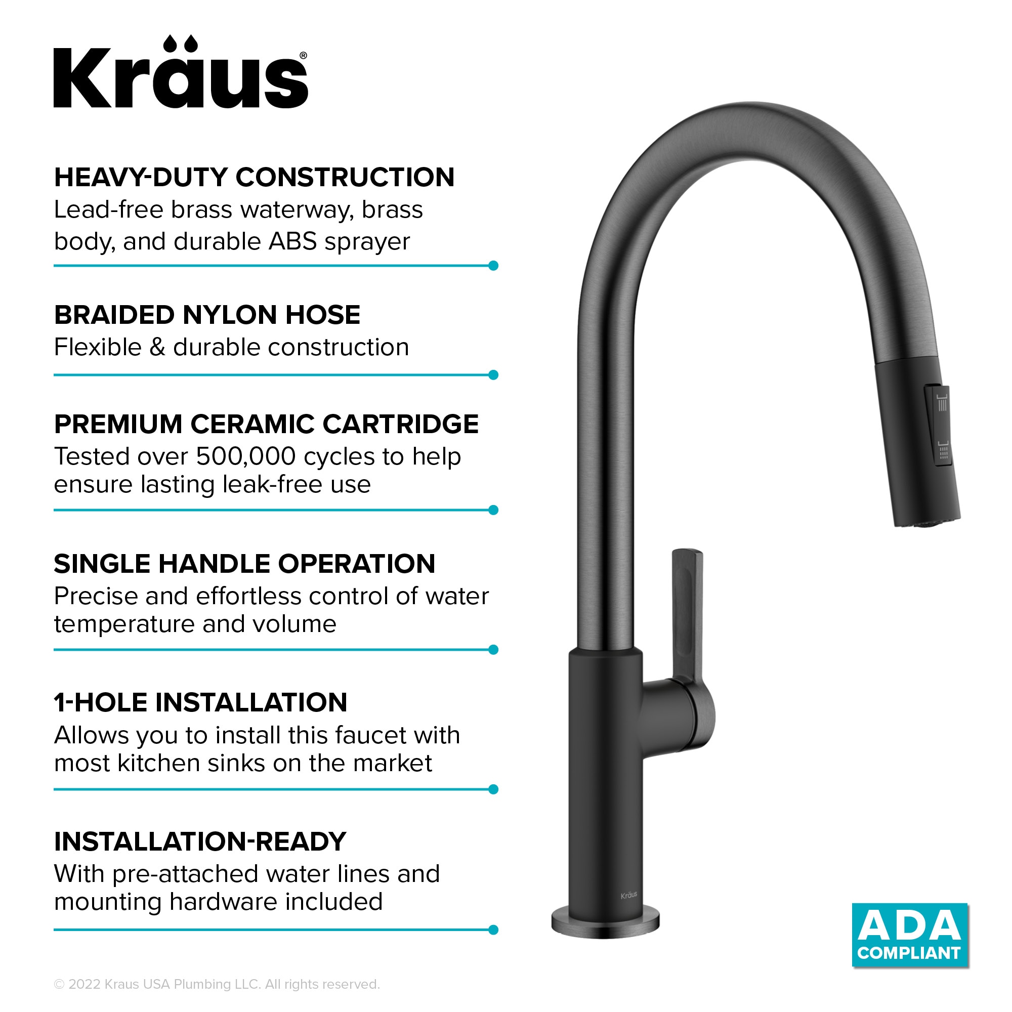Kraus KPF-2820MBSFSB Kitchen-Faucets - View #11