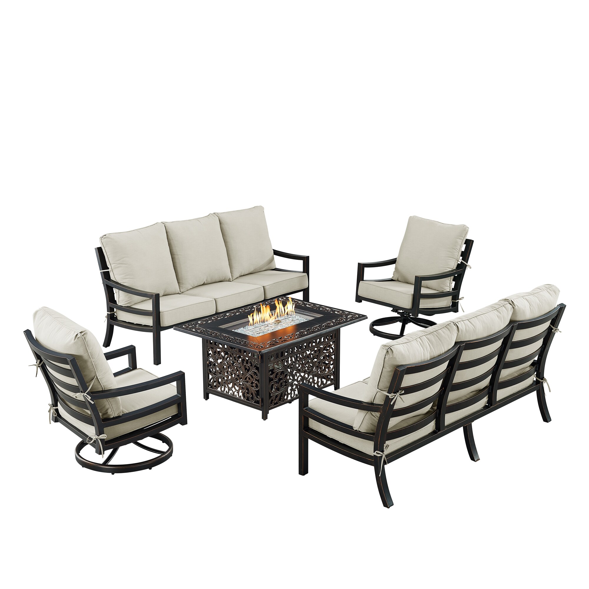 Oakland Living HUDSON2SF2CHCABOSLGC Patio-Conversation-Sets - View #2