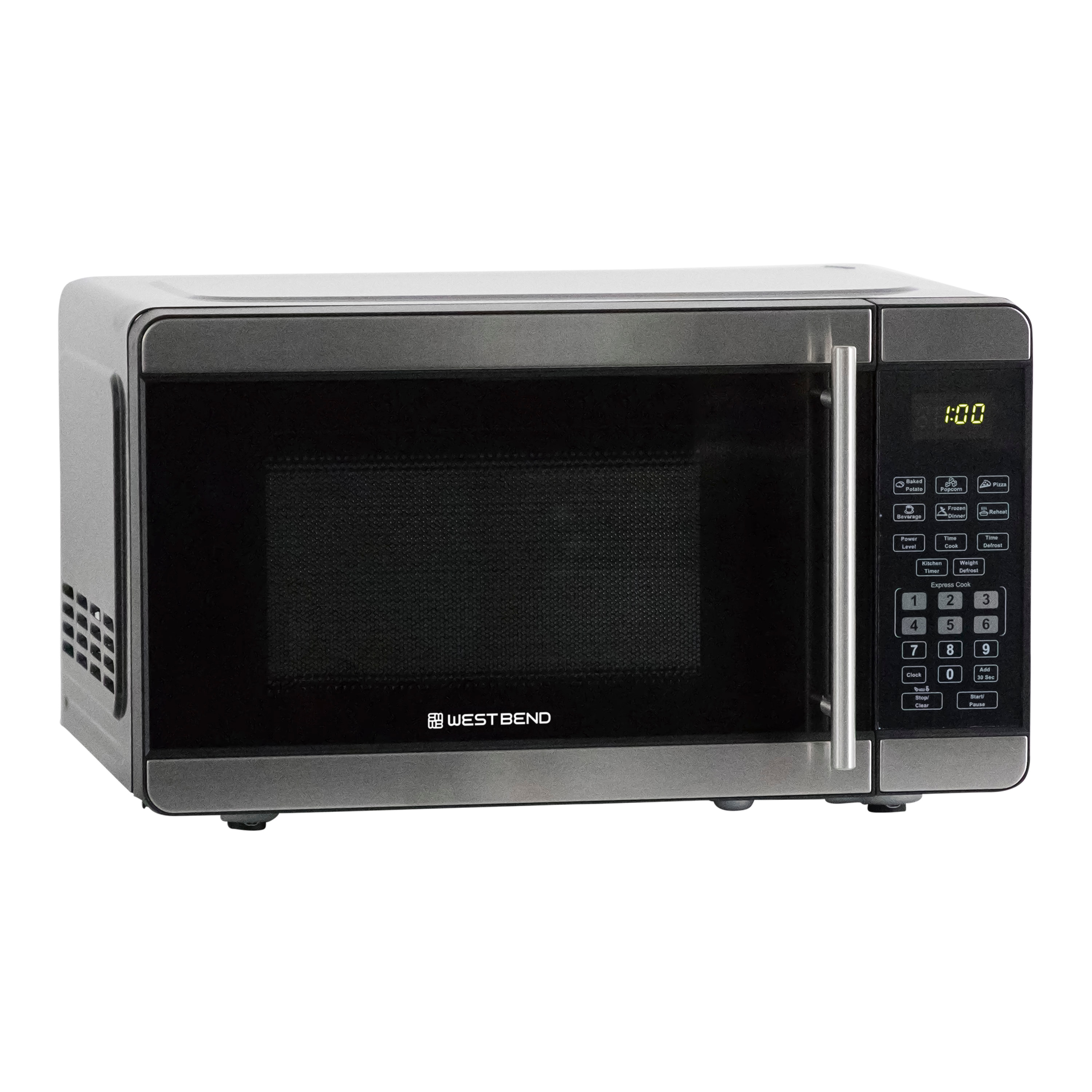 West Bend WBMW71S 0.7-cu ft Small (Less than 1.5-cu ft) 700 -Watt Countertop Microwave ( Stainless Steel )