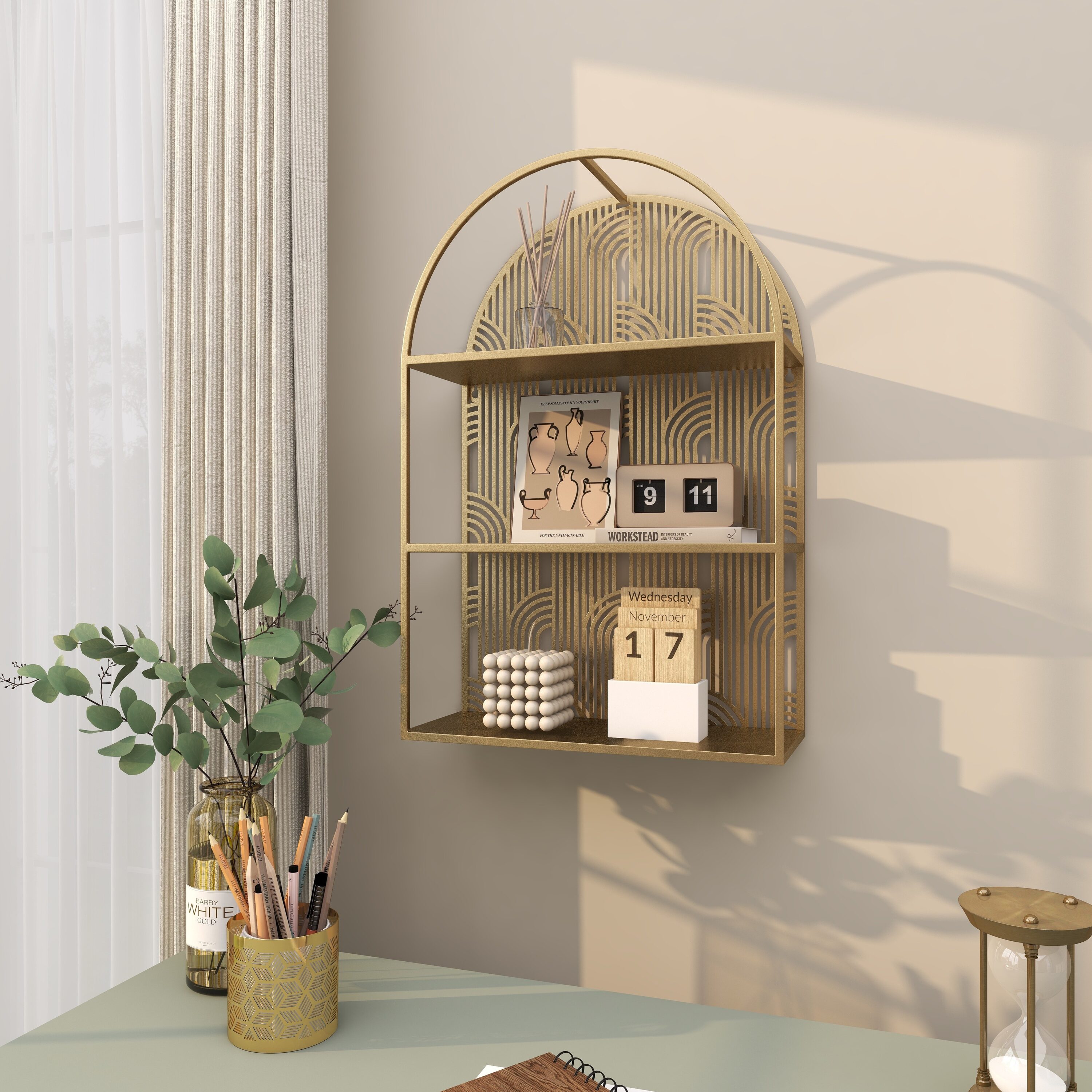 CosmoLiving by Cosmopolitan 93365 Wall-Mounted-Shelving - View #7