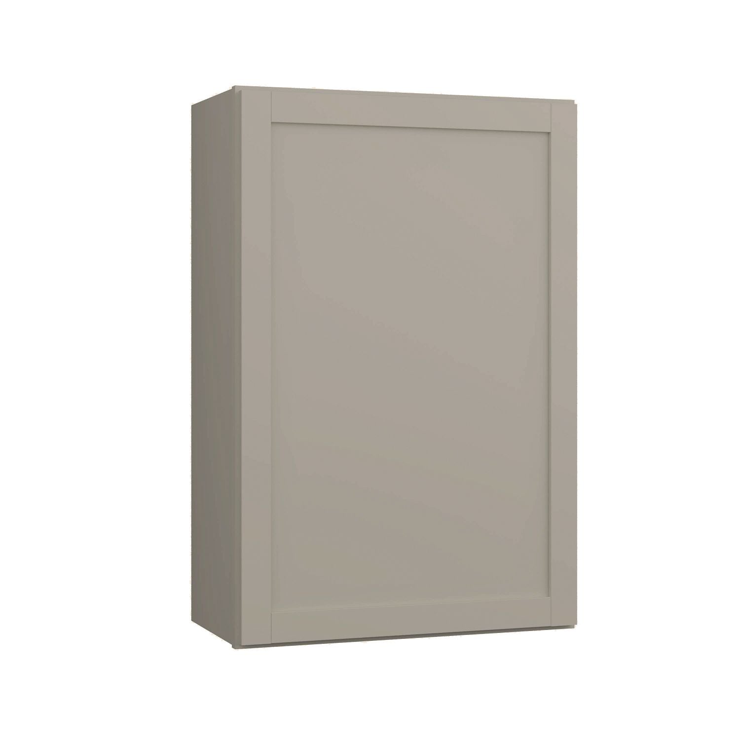 Project Source W2436RG Burlington 24-in W x 36-in H x 12-in D Gray Wall Fully assembled Cabinet (Recessed Panel Shaker)