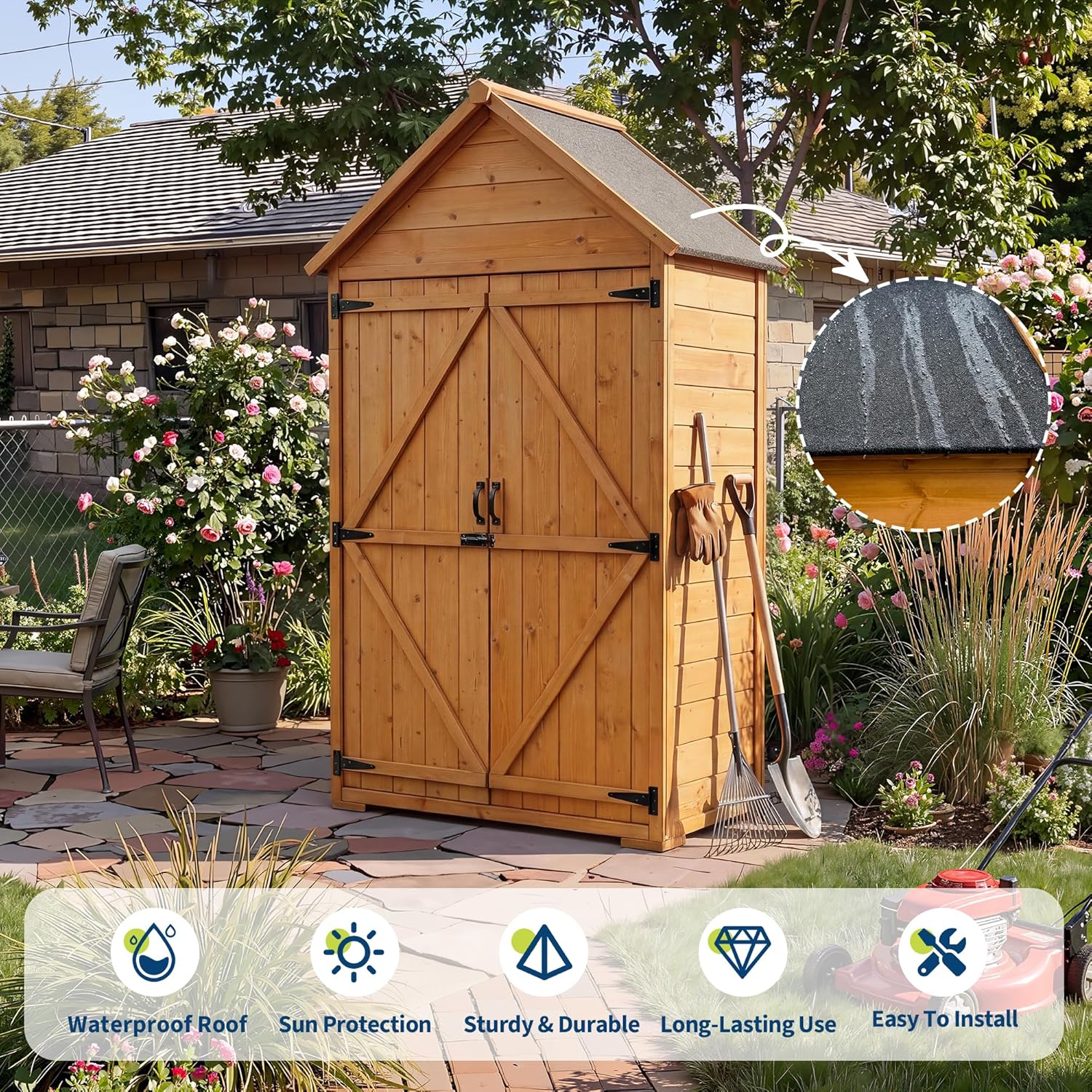 GarveeLife CLJ-OALIGK Wood-Storage-Buildings - View #5
