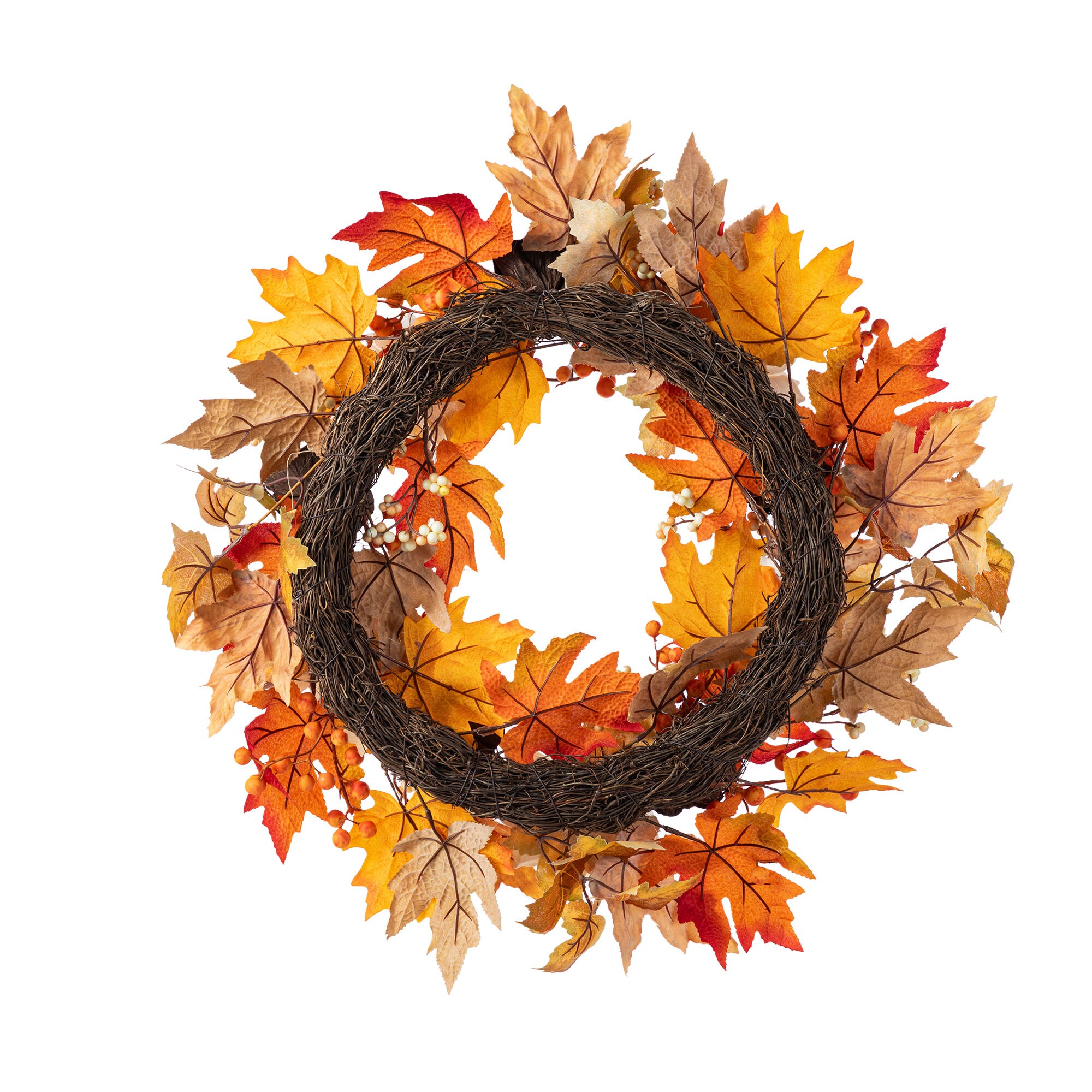 Glitzhome 2019500024 Artificial-Thanksgiving-Wreaths - View #2