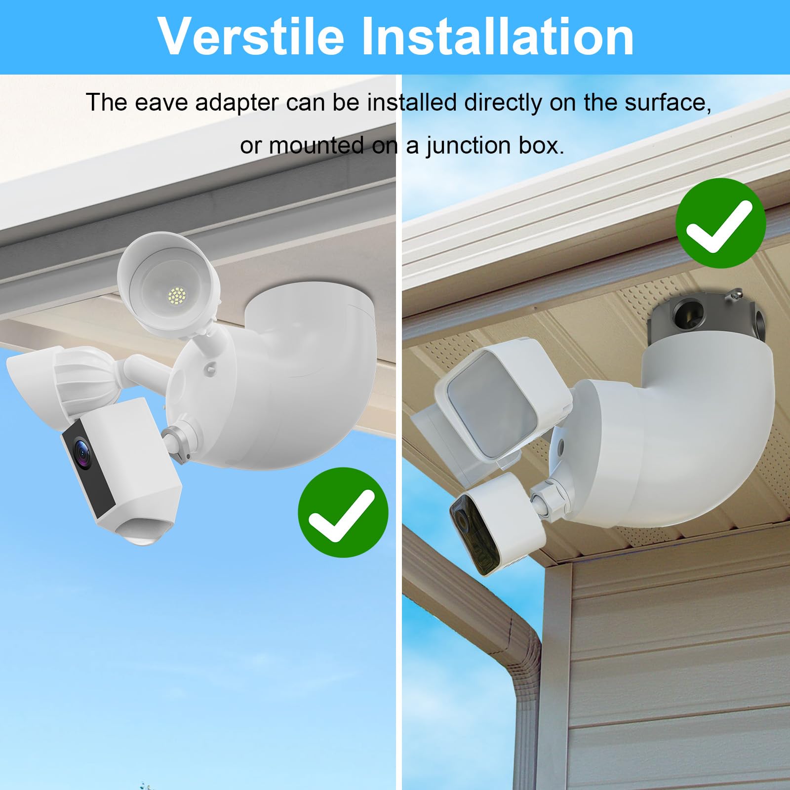 Misopily Eave Mount for Floodlight Cam Wired Plus Pro Smart Lighting ...