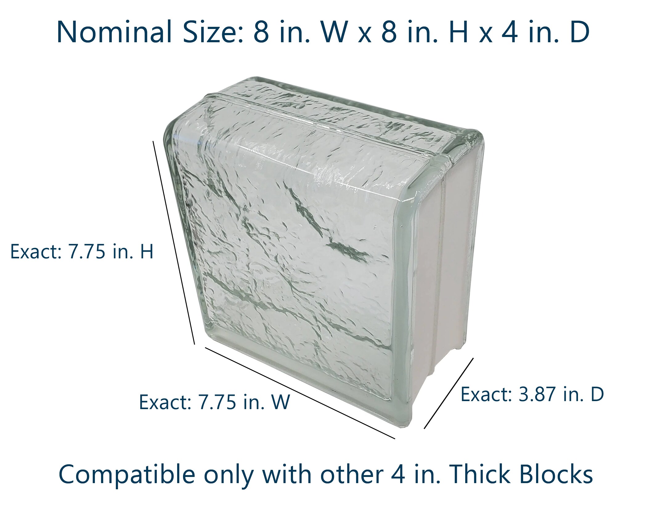 SEVES LRWCODEB8X8 Glass-Block - View #3