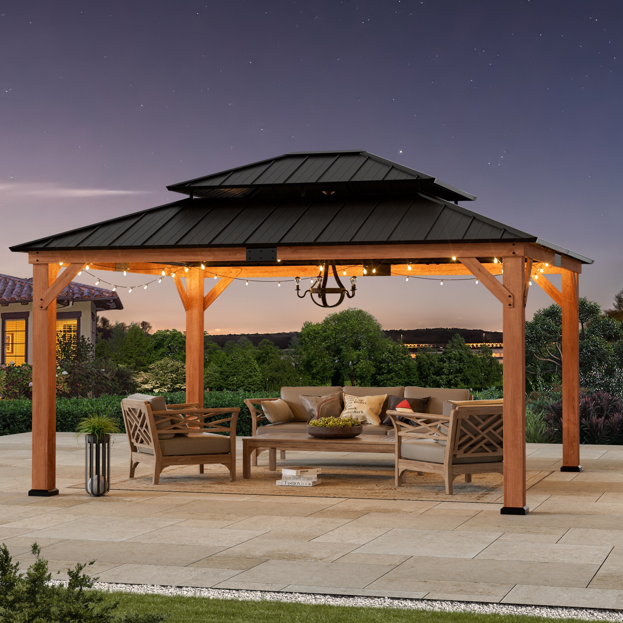 ELEVATE OUTDOORS IG10600013-1315 Wood-Resin-Gazebos - View #2