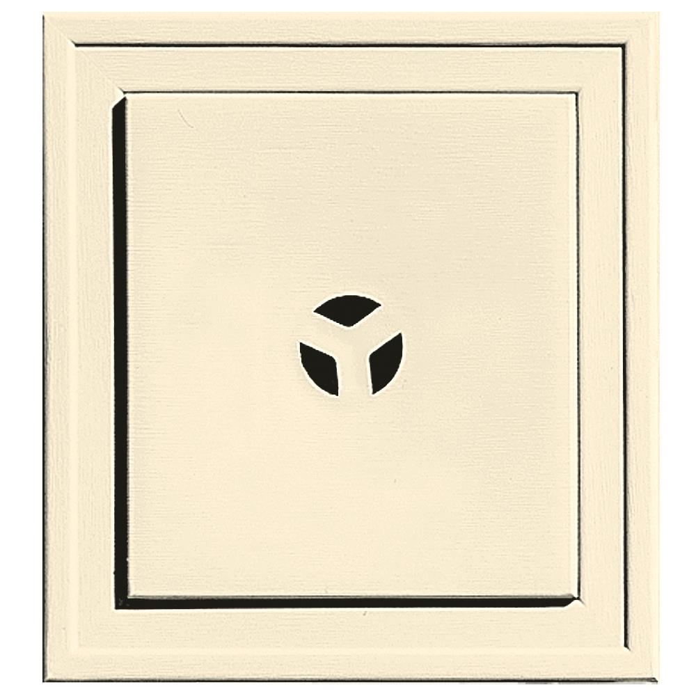 Builders Edge 130110003020 7.3125-in x 7.3125-in Heritage Cream Vinyl Universal Mounting Block