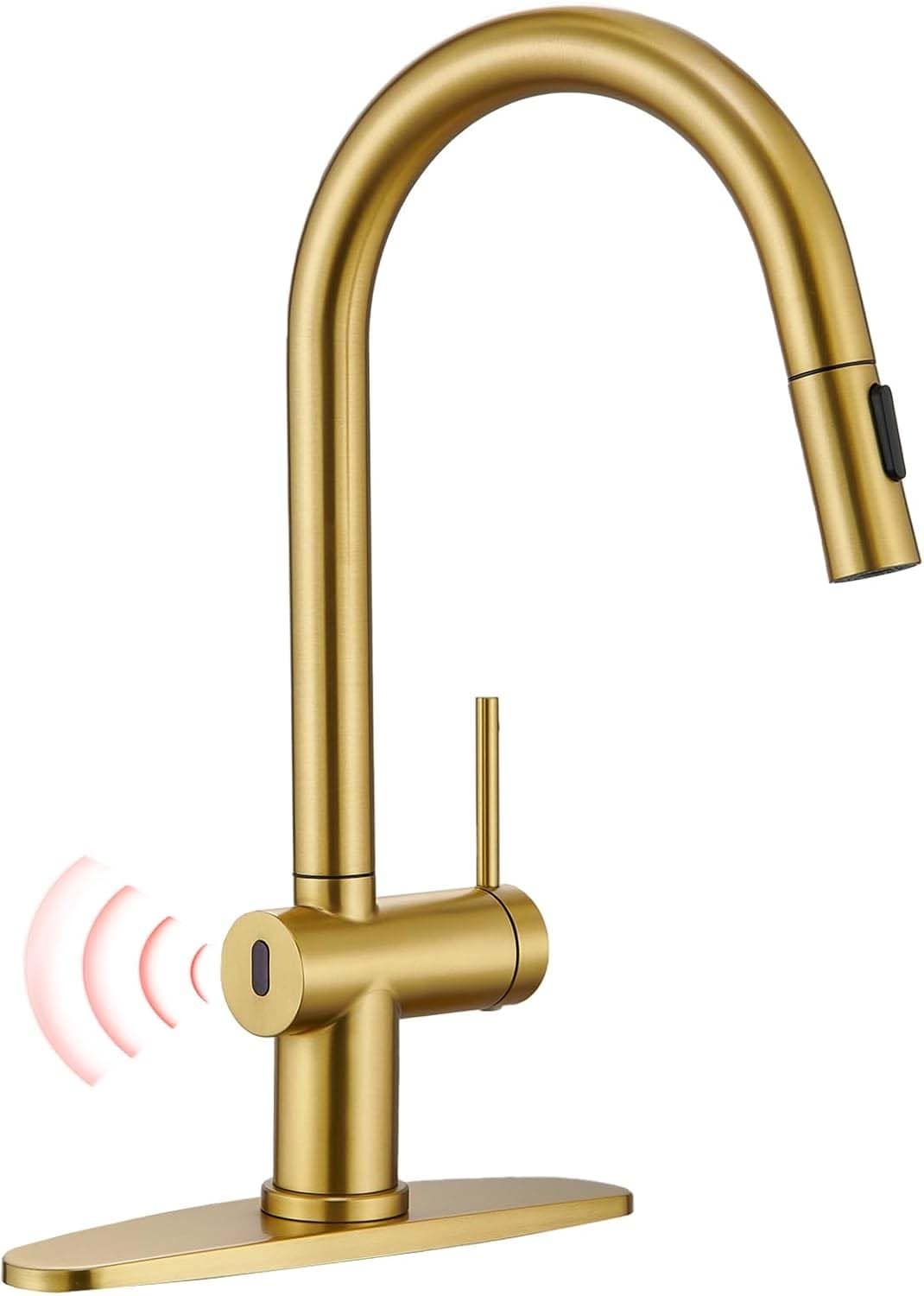 Sumerain ANHY-PL-7 Kitchen faucet Gold Single Handle Deck-mount Kitchen Faucet ( Deck Plate Included )