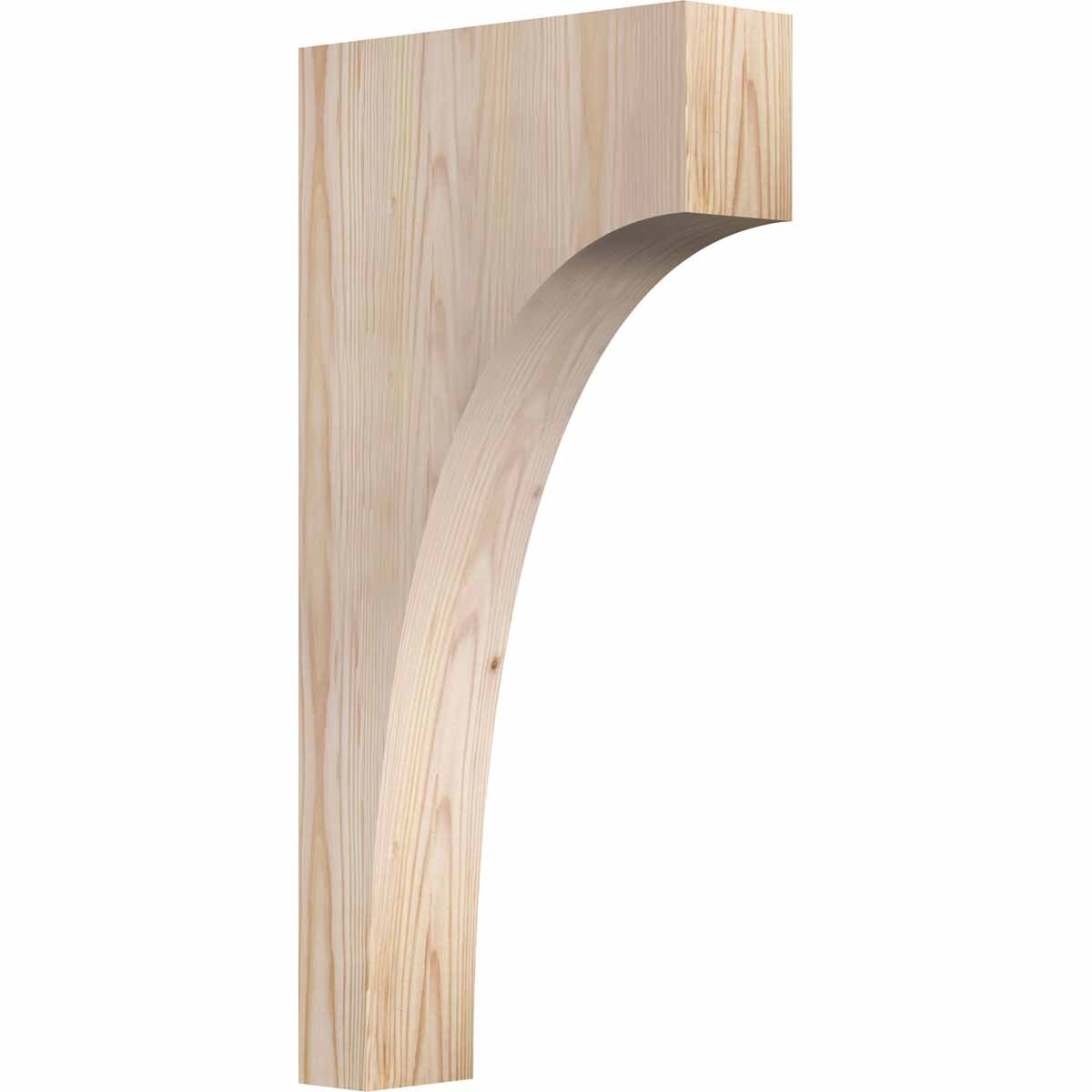 Ekena Millwork COR04X12X24HUN00SDF 3.5-in x 12-in x 24-in Huntington Unfinished Douglas Fir Wood Paintable/Stainable Corbel