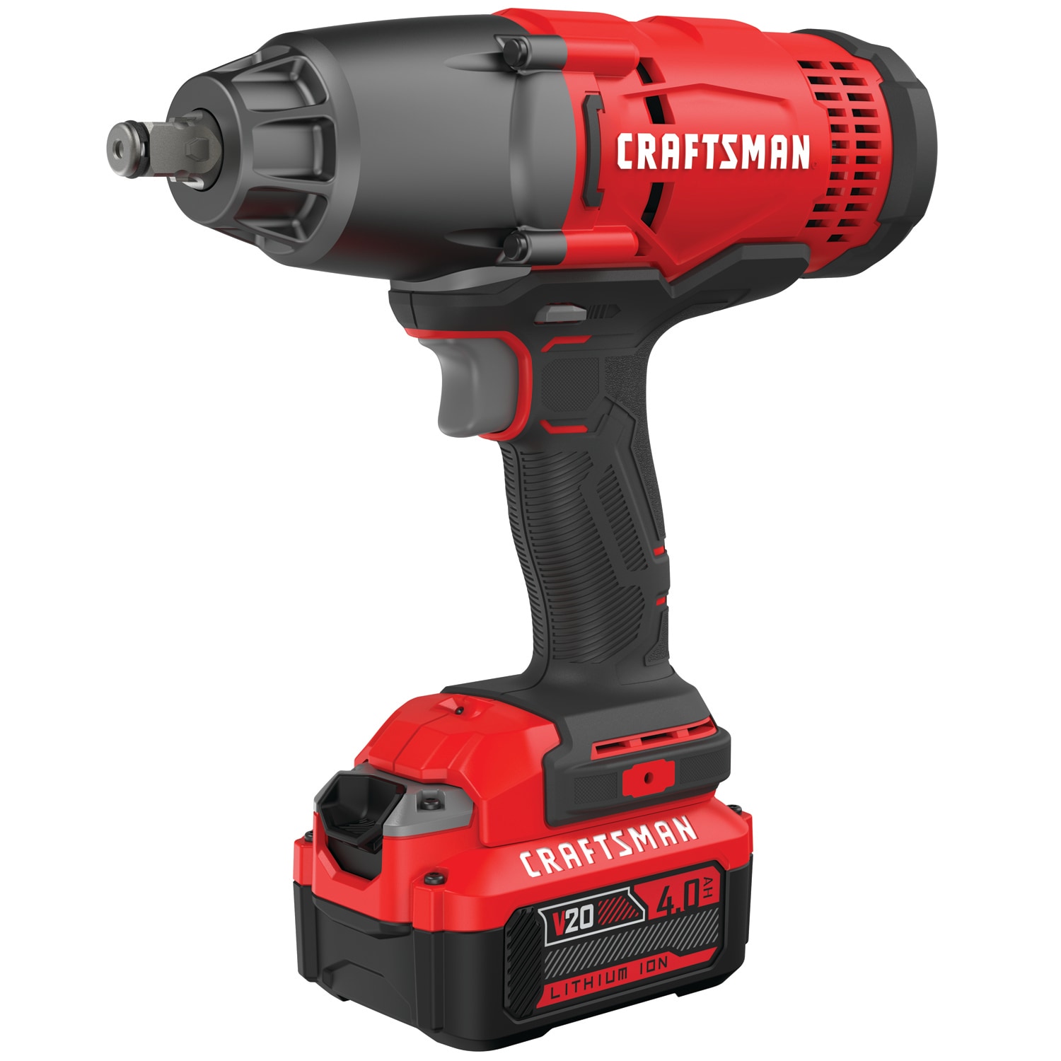 CRAFTSMAN V20 20-volt Max Variable Speed 1/2-in Drive Cordless Impact Wrench  (Battery Included) in the Impact Wrenches department at