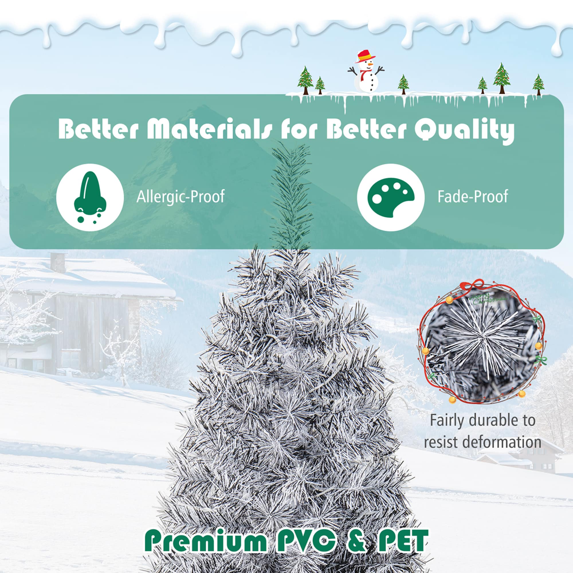 Costway LWS00671 Artificial-Christmas-Trees - View #4