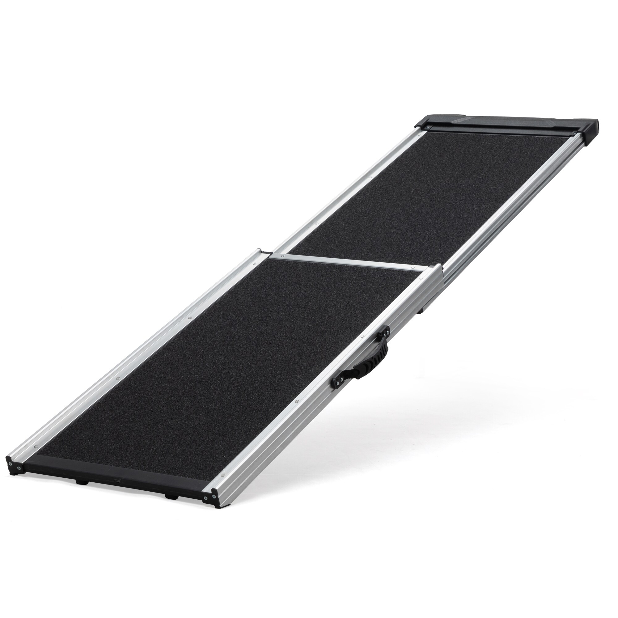 LOVMOR SF-M-W2181P228649 Foldable Aluminum Dog Car Step Ramp Dog Ramp Climbing Ladder with PVC Handle Nonslip Foot Mats for Most Sized Dogs Pet Ramp Ladder Black