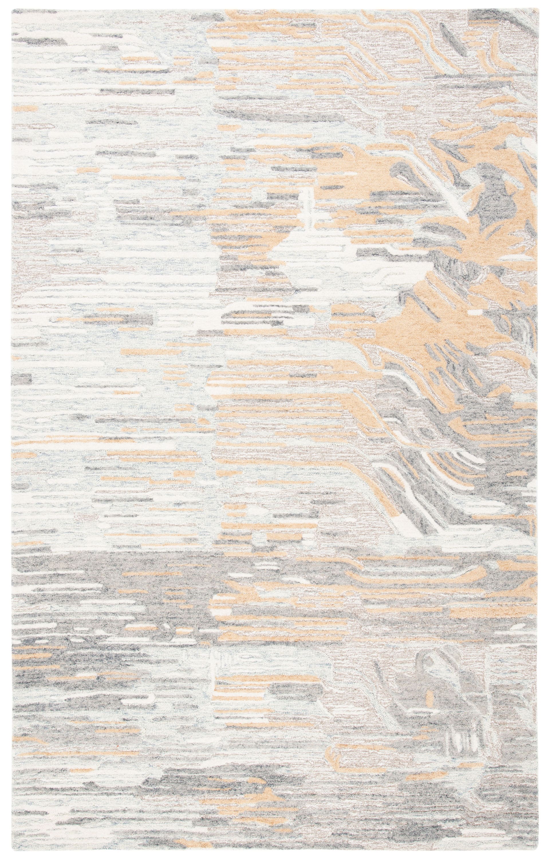 Safavieh MET902D-5 Metro Suada 5 x 8 (ft) Tufted Wool Natural/Gold Rectangular Indoor Abstract Bohemian/Eclectic Area rug