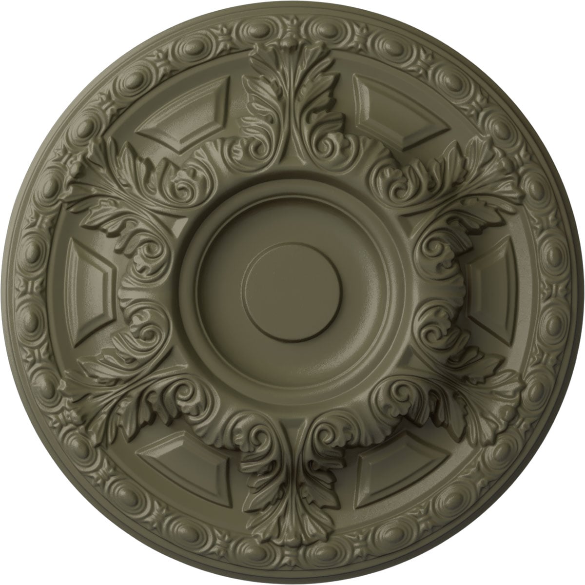 Ekena Millwork CM24GASSF Granada 23.5-in W x 23.5-in L Painted Spartan Stone Polyurethane Whole Ceiling Medallion