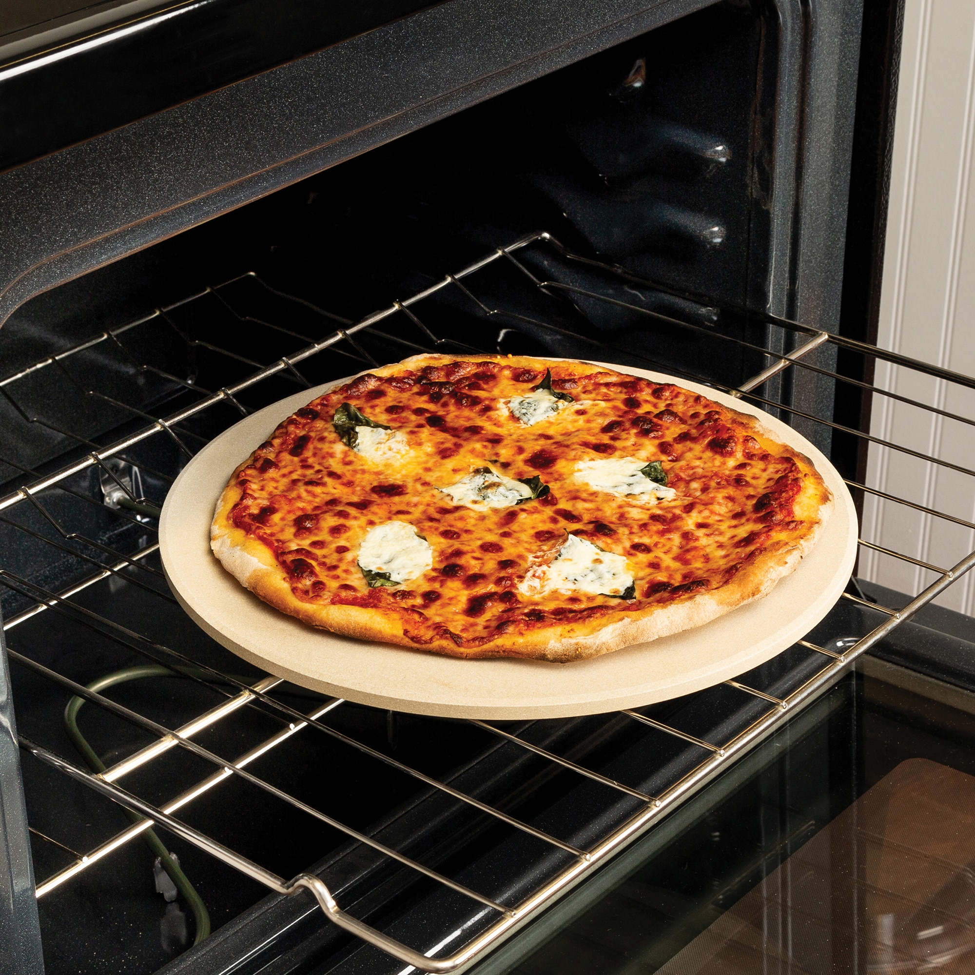 Old Stone 14-Inch Round Beige Cordierite Pizza Stone