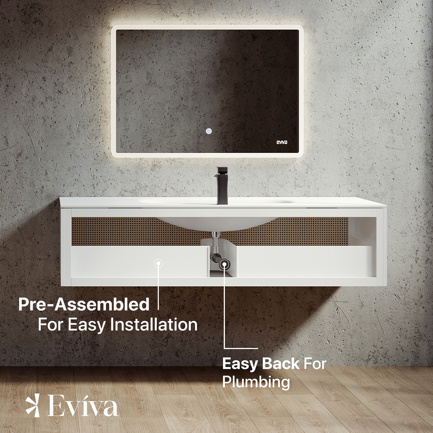 Eviva EVVN116-44NOK/WH Bath-Vanity-Combo - View #6