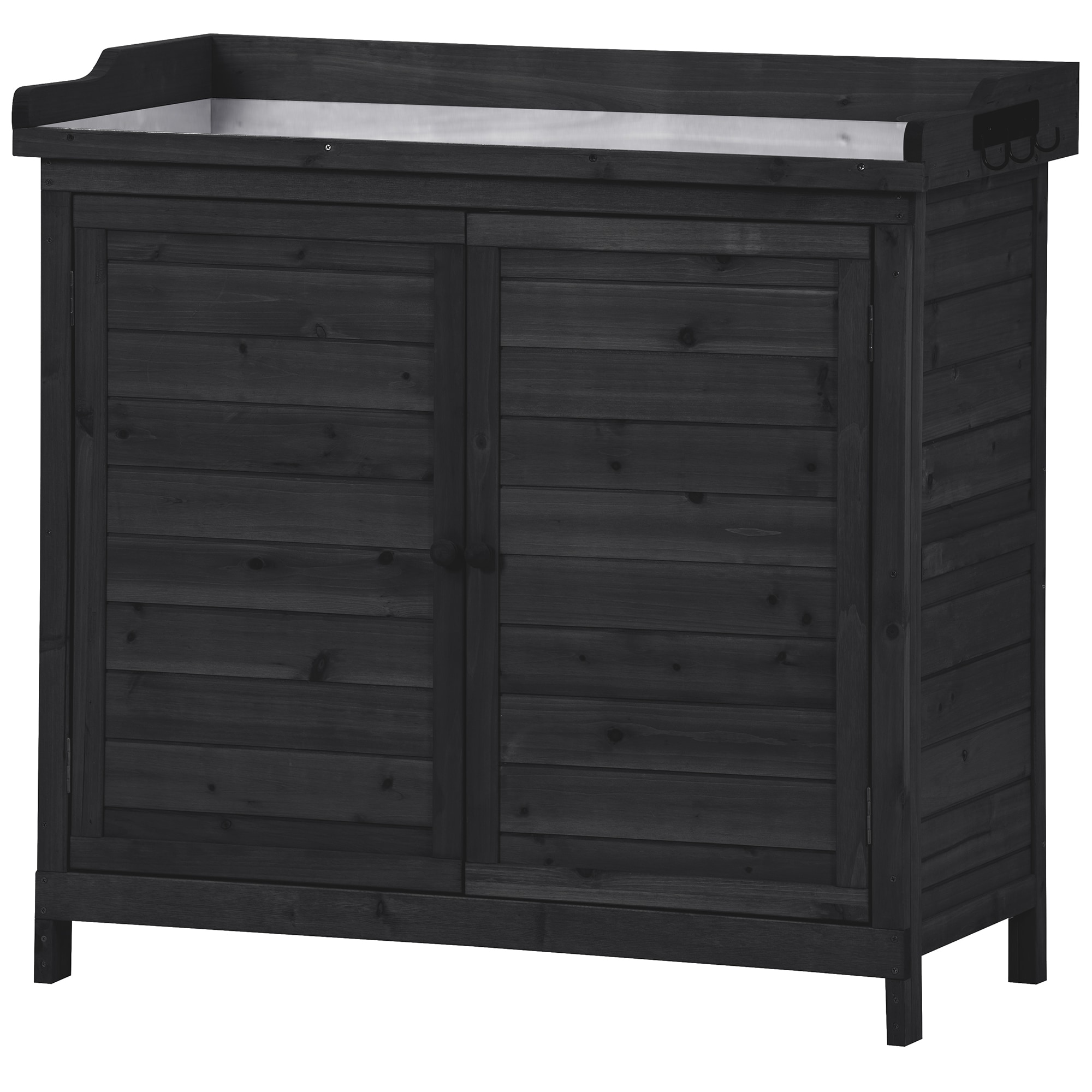 SINOFURN SYA010600BK 39-in x 37.4-in x 19.1-in Black Potting Bench
