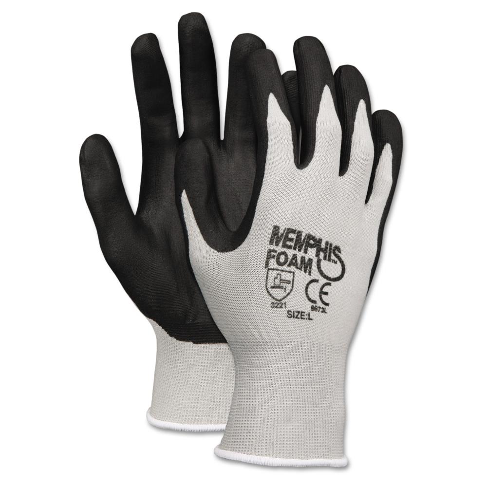 MCR Safety CRW9673S Small Gray Nitrile dipped Nylon 12 -Pairs