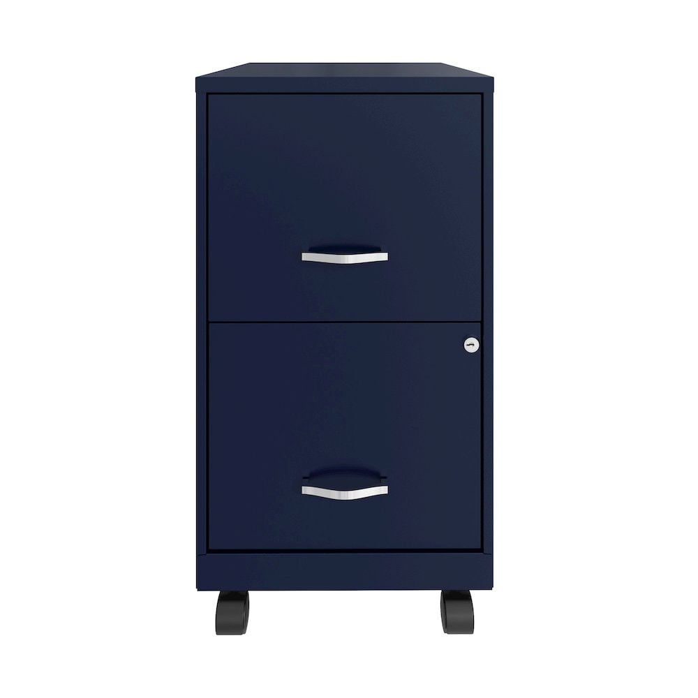 Space Solutions -  18 inch Deep 2 Drawer Vertical File Cabinet Navy
