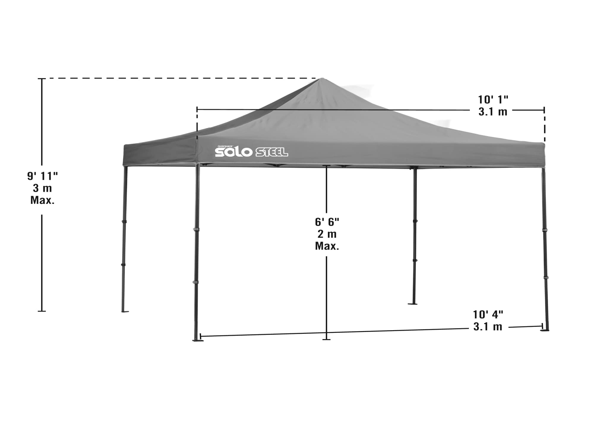 Quik Shade 10.33-ft x 10.33-ft Square Khaki Pop-up Canopy in the ...