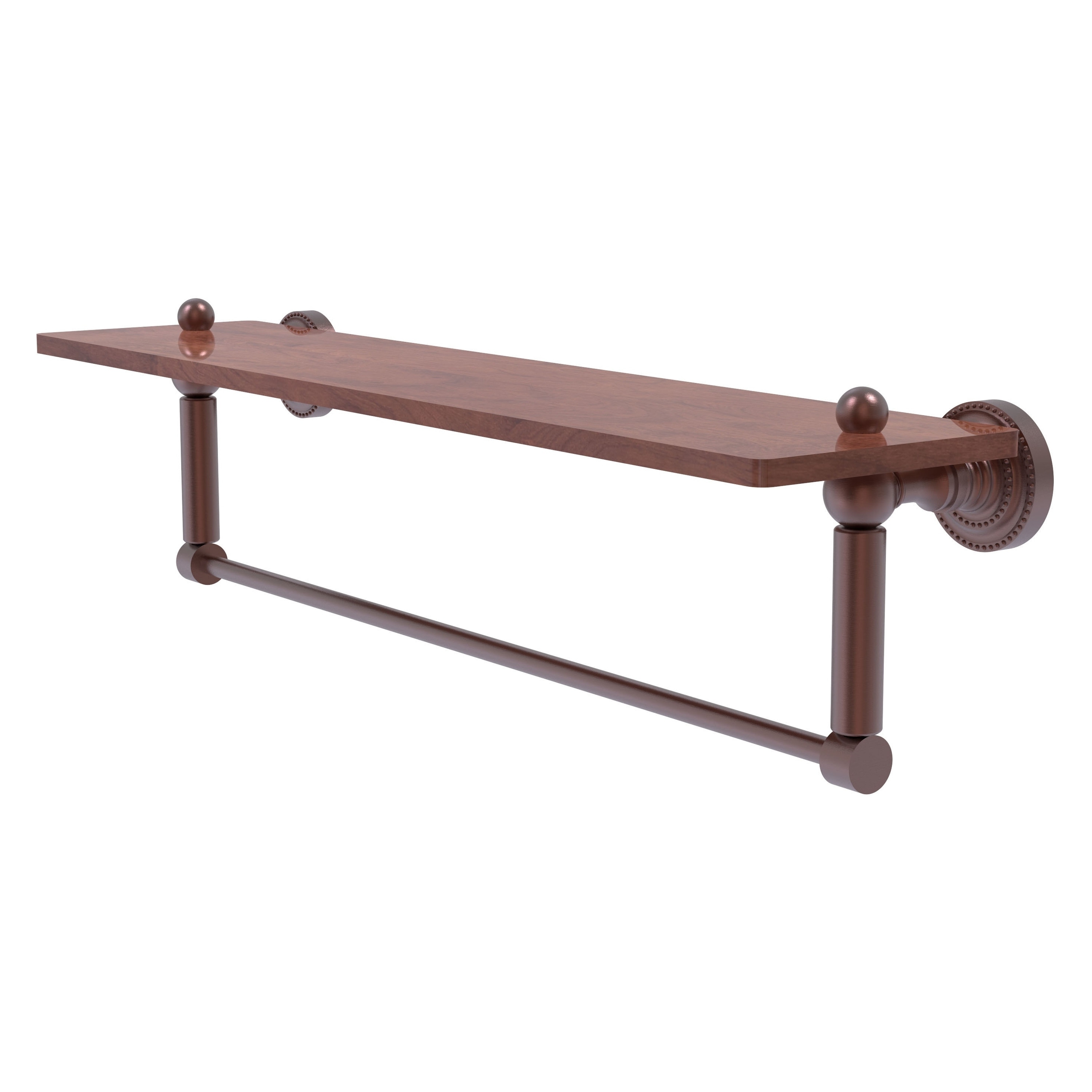 Allied Brass DT-1TB-22-IRW-CA Dottingham Antique Copper Wall mount Bathroom Shelf ( 22-in x 4-in x 5-in )