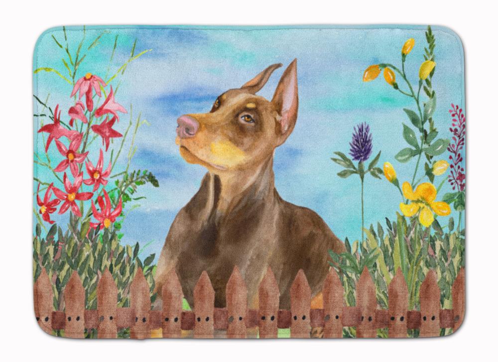Caroline's Treasures CK1271RUG Springtime Dog 27-in x 19-in Multiple Colors/Finishes Microfiber Memory Foam Bath Mat
