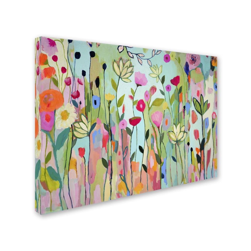Trademark Fine Art Framed 35-in H x 47-in W Floral Print on Canvas at ...