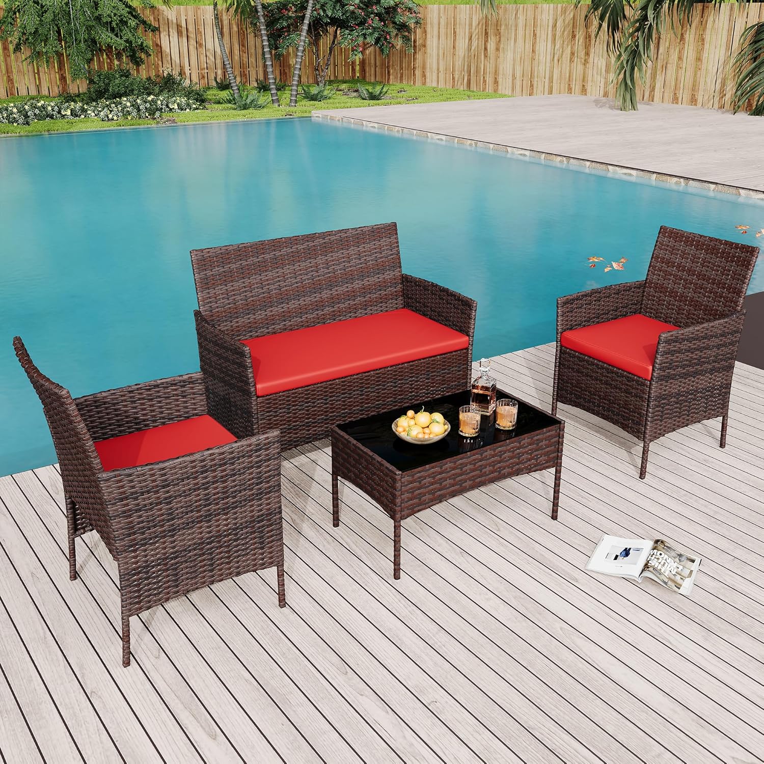 Garvee LS-PATIOSET34UMRED Patio-Conversation-Sets - View #6