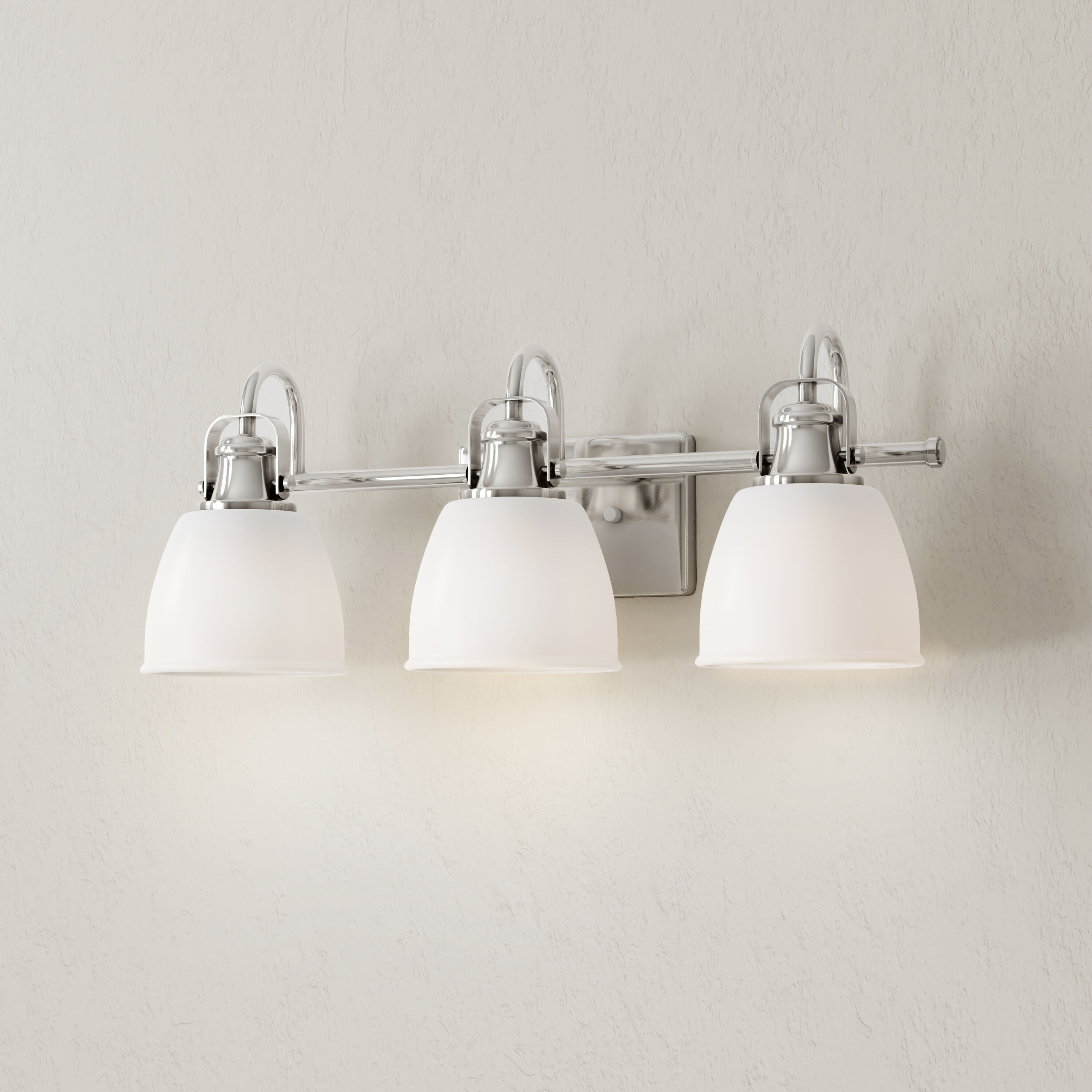Progress Lighting P300428-009 Preston 7.37-in 3 -Light Brushed Nickel Farmhouse Vanity light