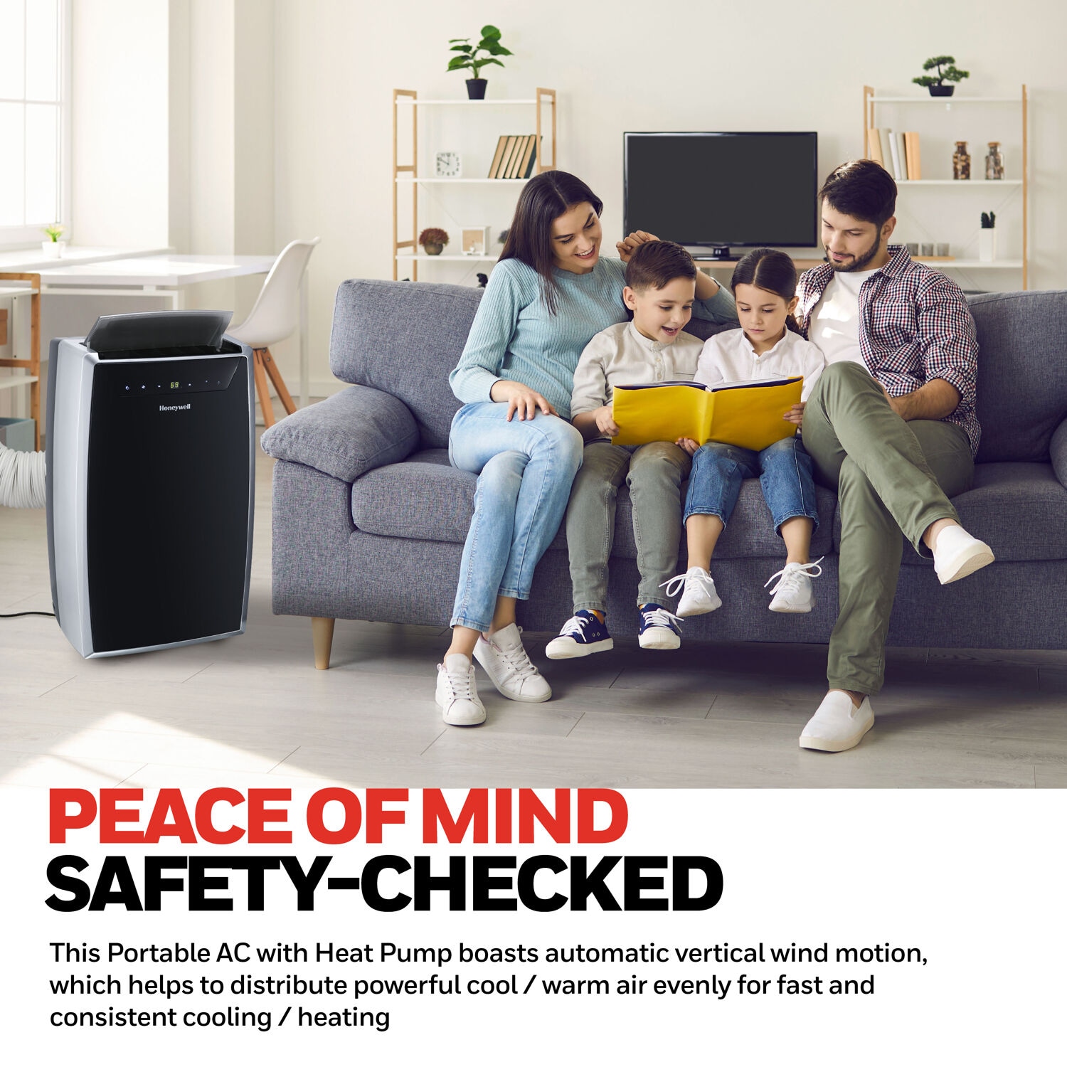 Honeywell Heat and Cool Portable Air Conditioner with Heating Pump, 14,000 BTU