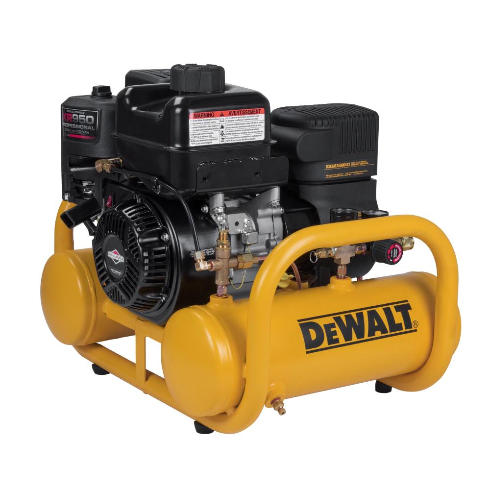 Dewalt 4 Gallon Portable Gas Twin Stack Air Compressor In The Air