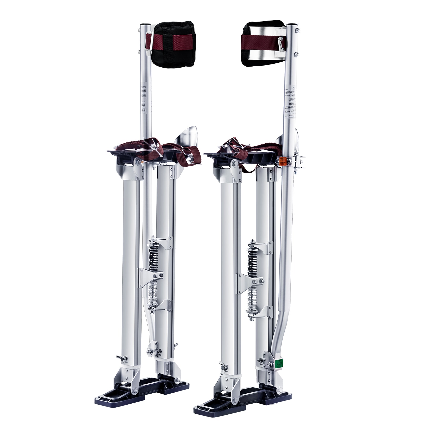 VEVOR SCSGBGQYCYS201257V0 Drywall Stilts  24in-40inAdjustable Aluminum Tool Stilts with Protective Knee Pads  Durable and Non-slip Work Stilts for Sheetrock Painting  Walking  Taping  Silver