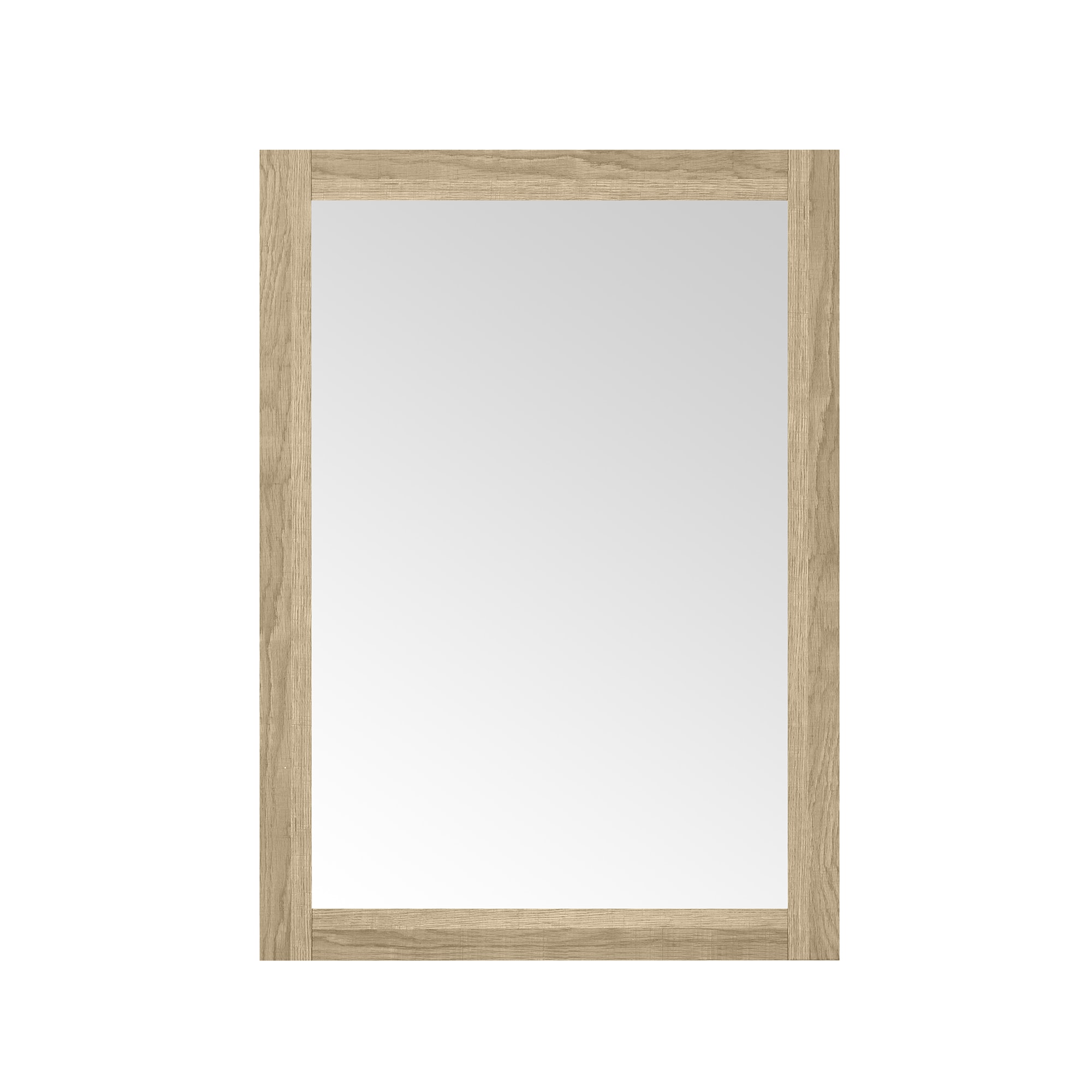 Style Selections Morriston 26-in x 28-in Brown Framed Bathroom Vanity Mirror  in the Bathroom Mirrors department at