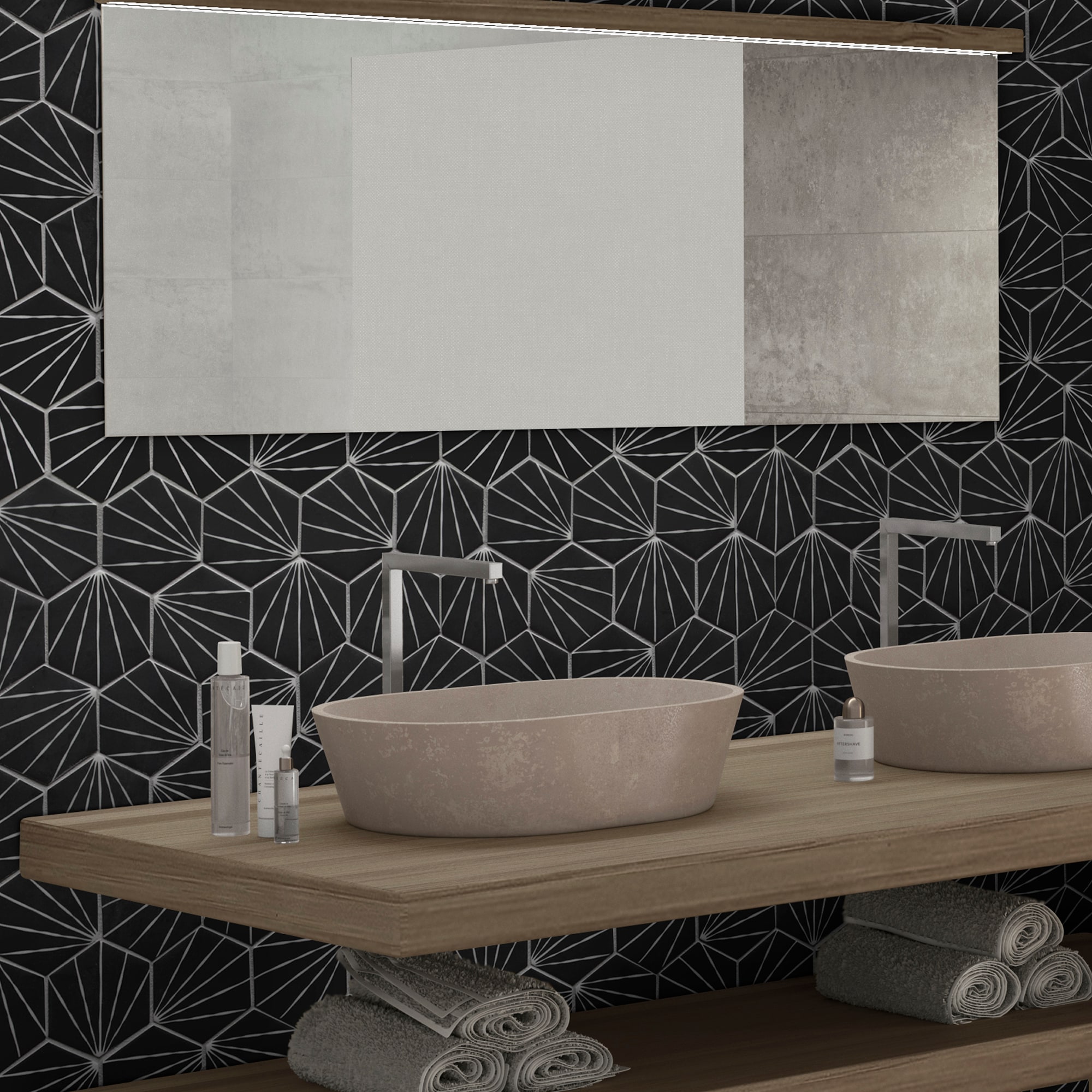 SUNWINGS HEXART-BLK-10 Ceramic-Tile - View #5