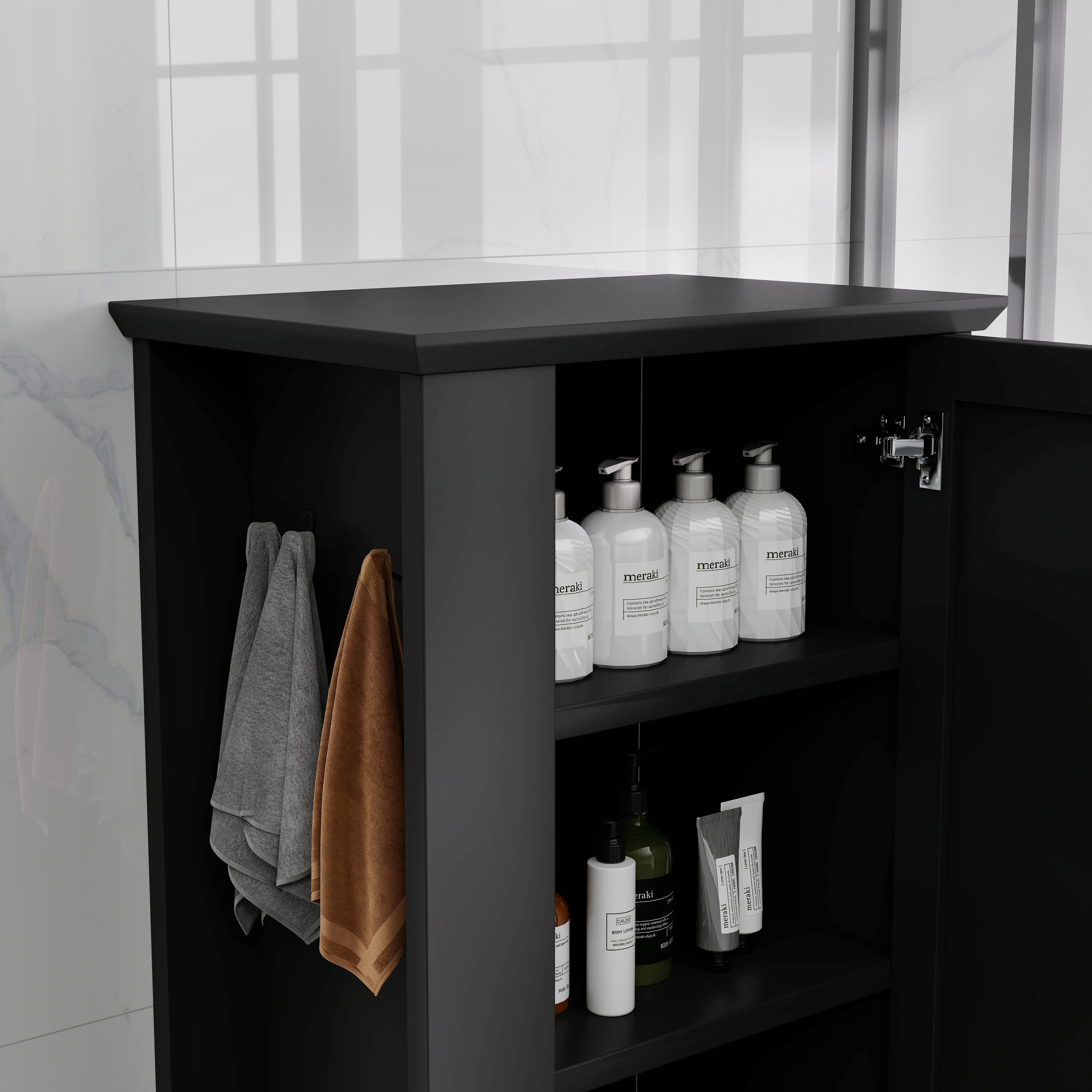 Hrinhom BA05-BLACK Linen-Cabinets - View #5