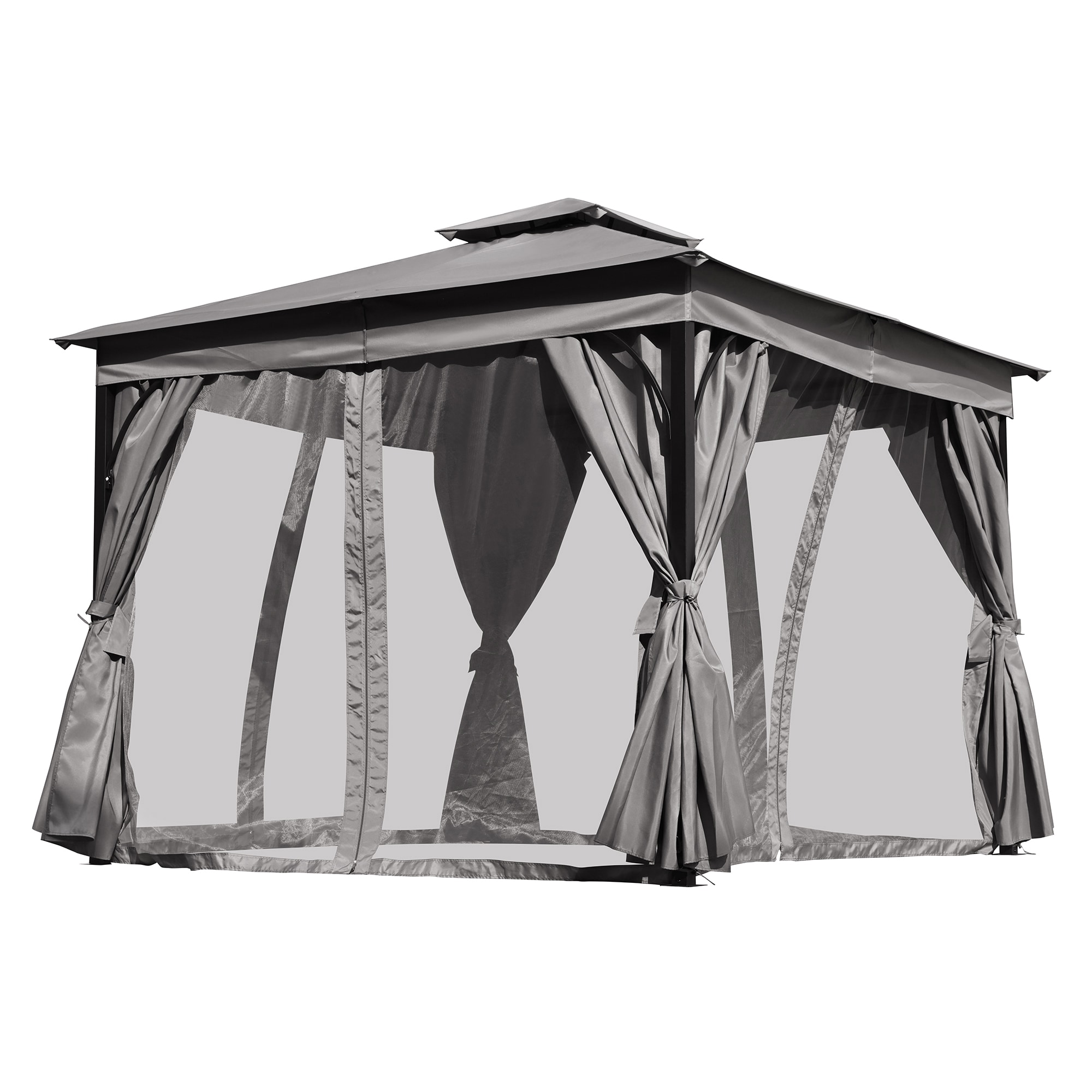 SINOFURN SYA330122GY Wood-Resin-Gazebos - View #13